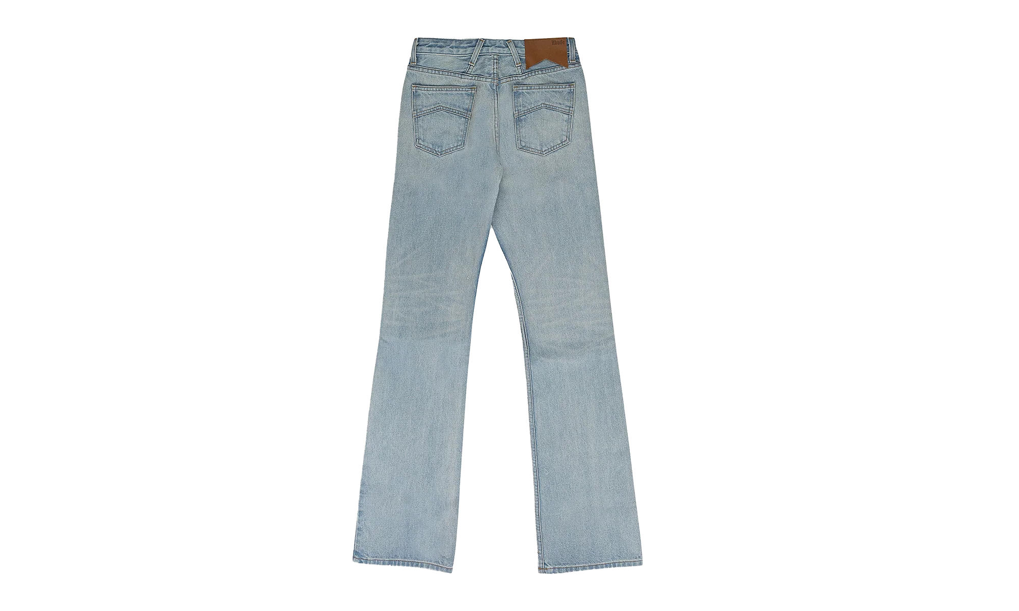 LOW-WAIST FLARE DENIM BOOTCUT JEANS "INDIGO" RHSS24PA20012305 LIG - Image 2