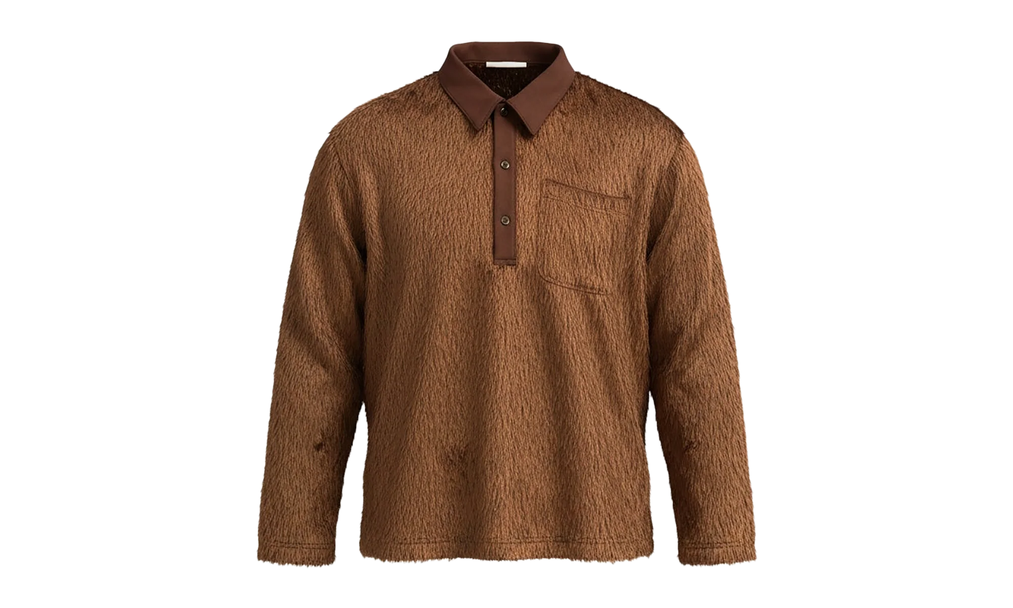 LS POLO "Brown" 252_MTL009_HAIRBRN