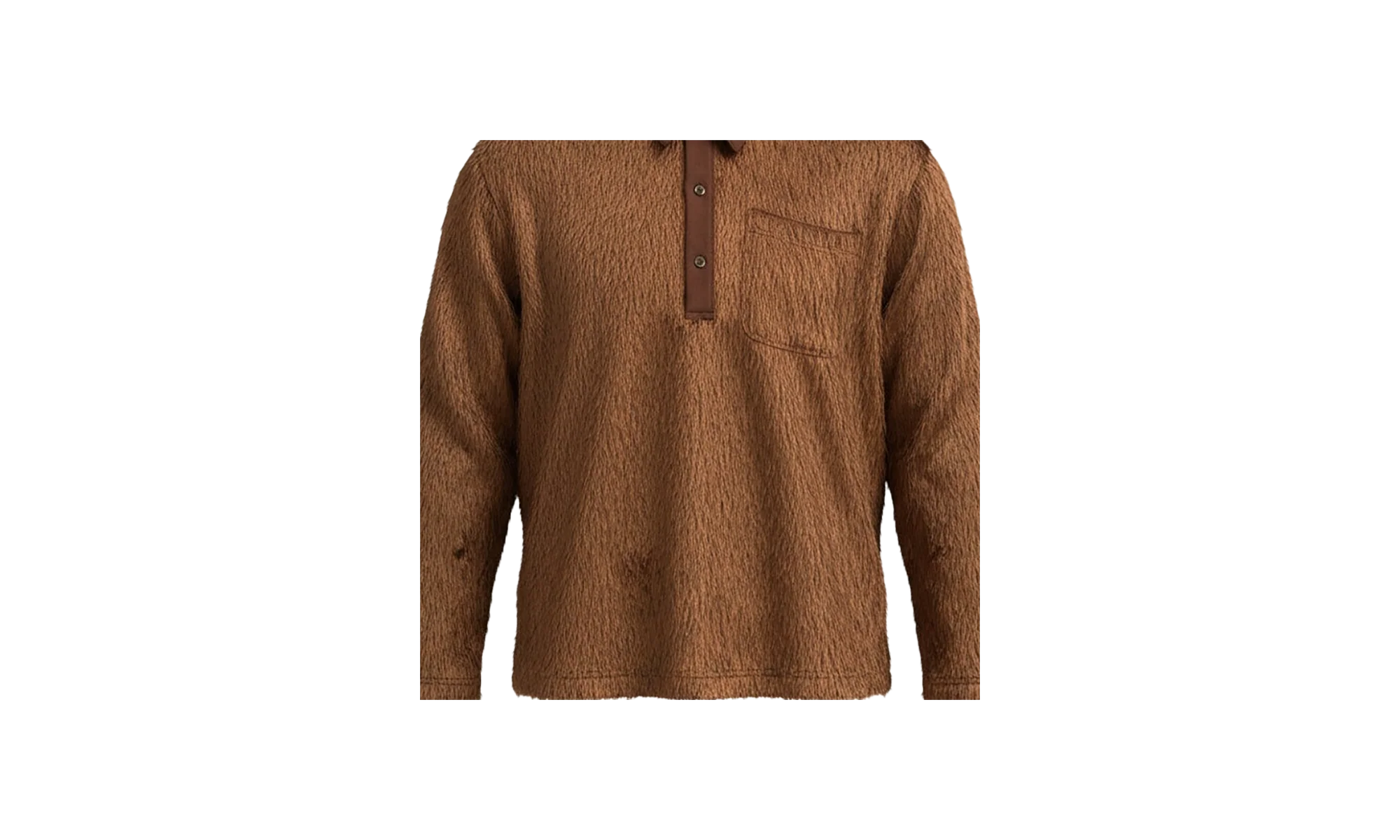 LS POLO "Brown" 252_MTL009_HAIRBRN - Image 2