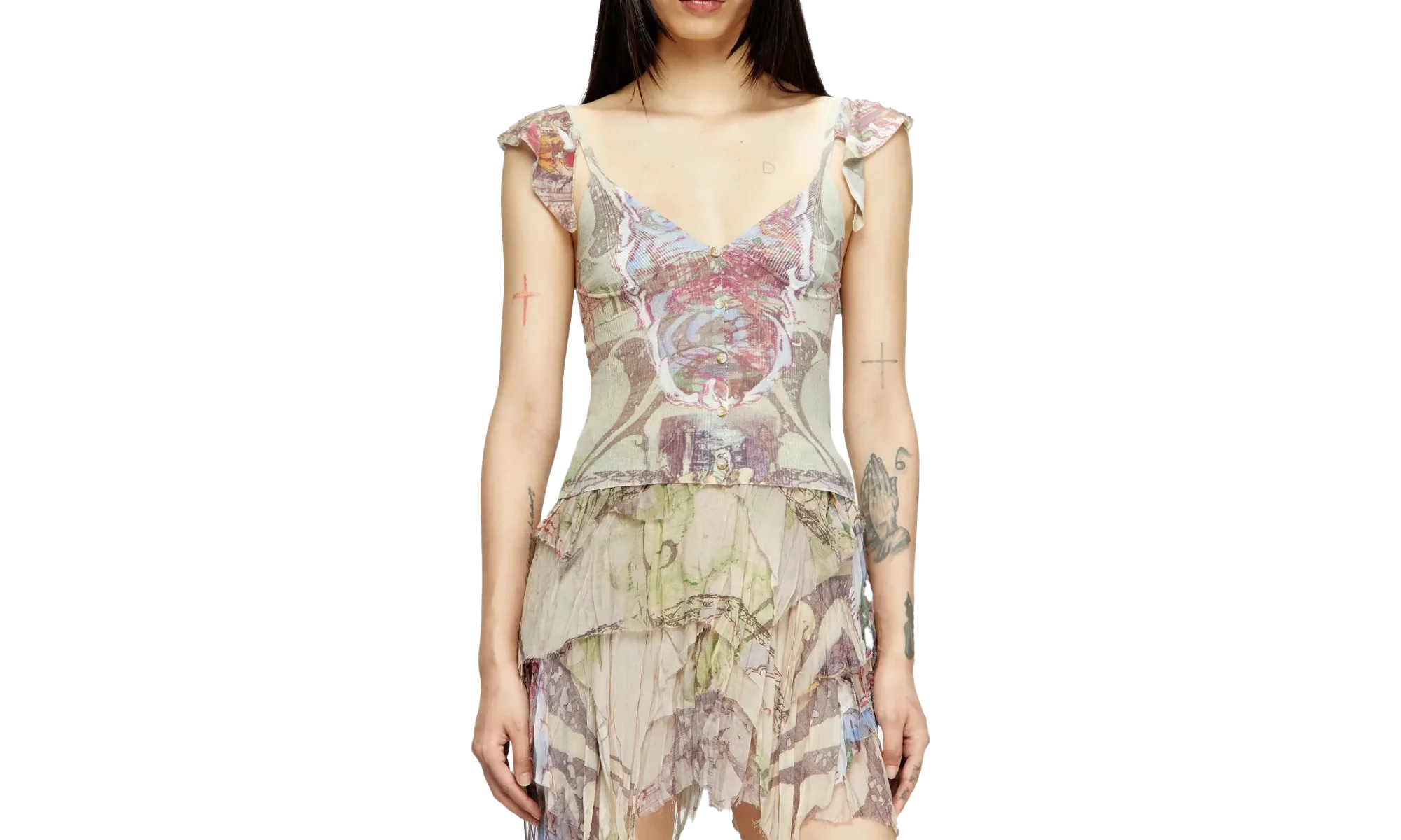 M-Fiore Knitwear "7FEA BROWN" A18872 0AFBZ 7FEA - Image 2