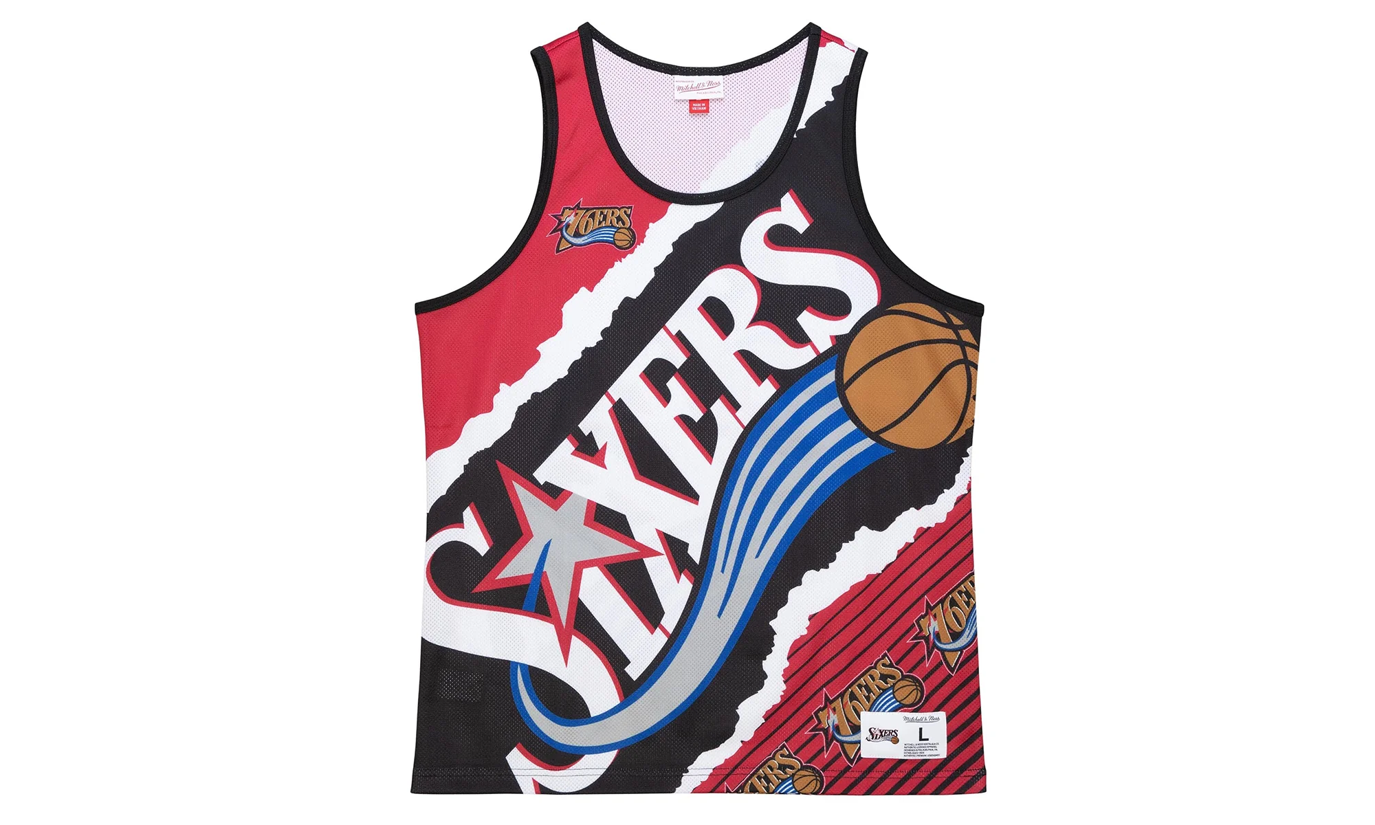 M&N JUMBOTRON Basketball Jersey "Black/Red" TMTK1232 P76YYPPPBKRD
