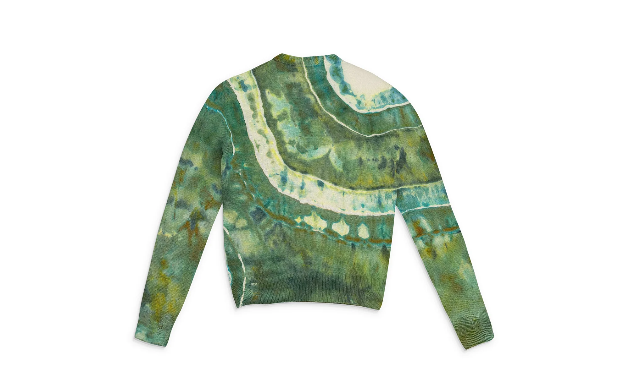 Ma Tie Dye Cashmere Crewneck Sweatshirt "Green" SS22MKL007_GREEN - Image 2