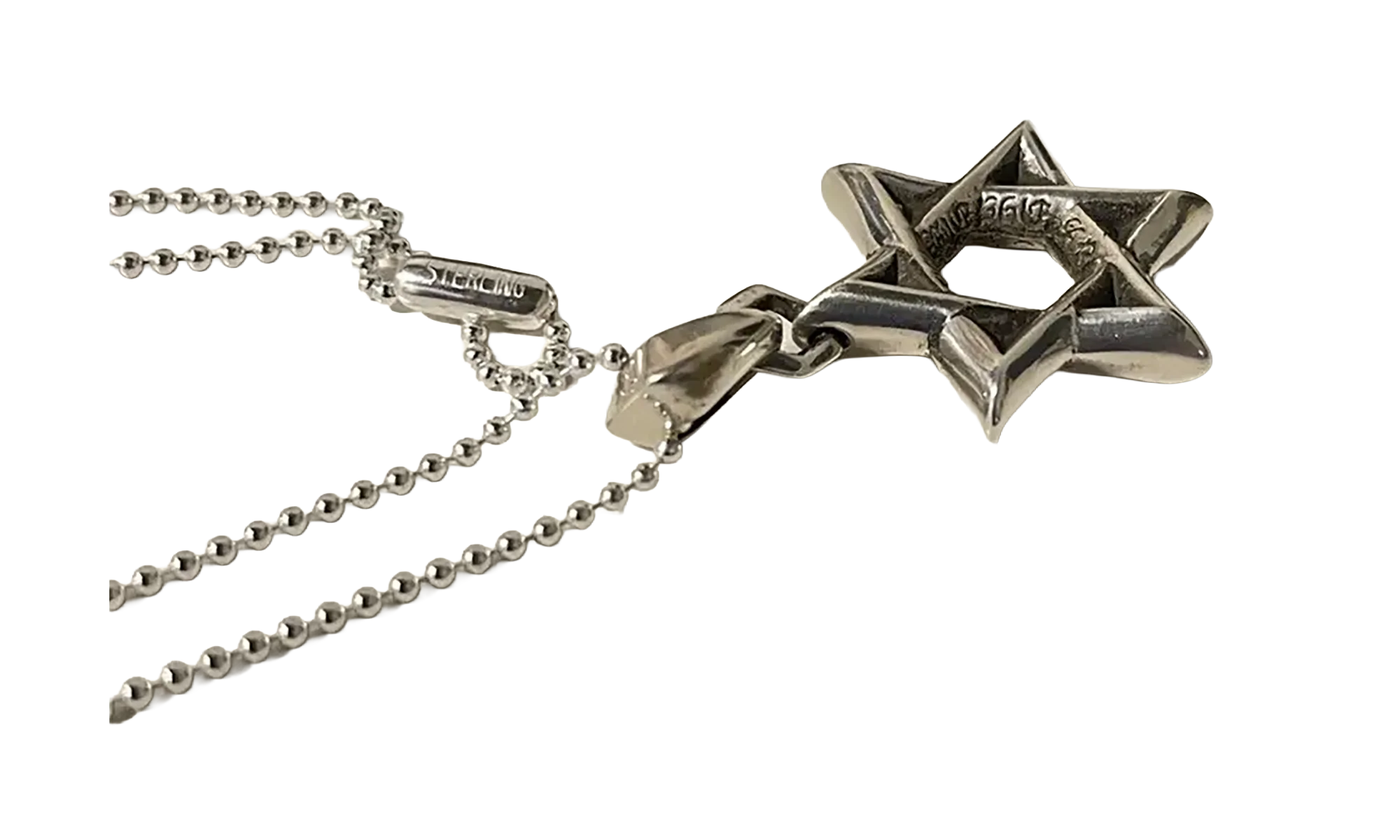 Medium David’s Star Necklace "Silver" CHRM0752 - Image 2