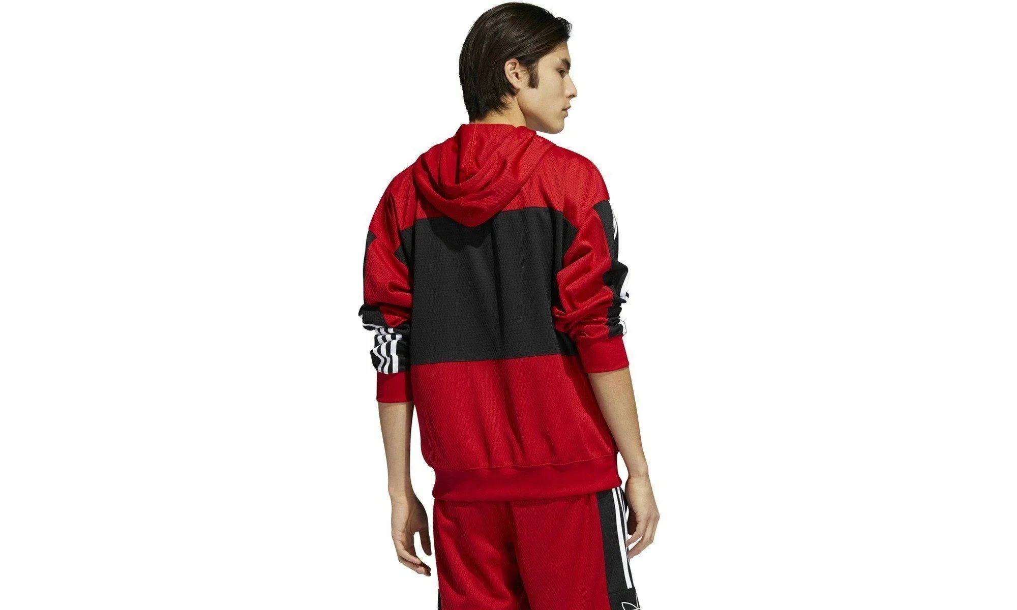 Mesh Outline Hoodie "Power Red / Black" EI7515 - Image 2