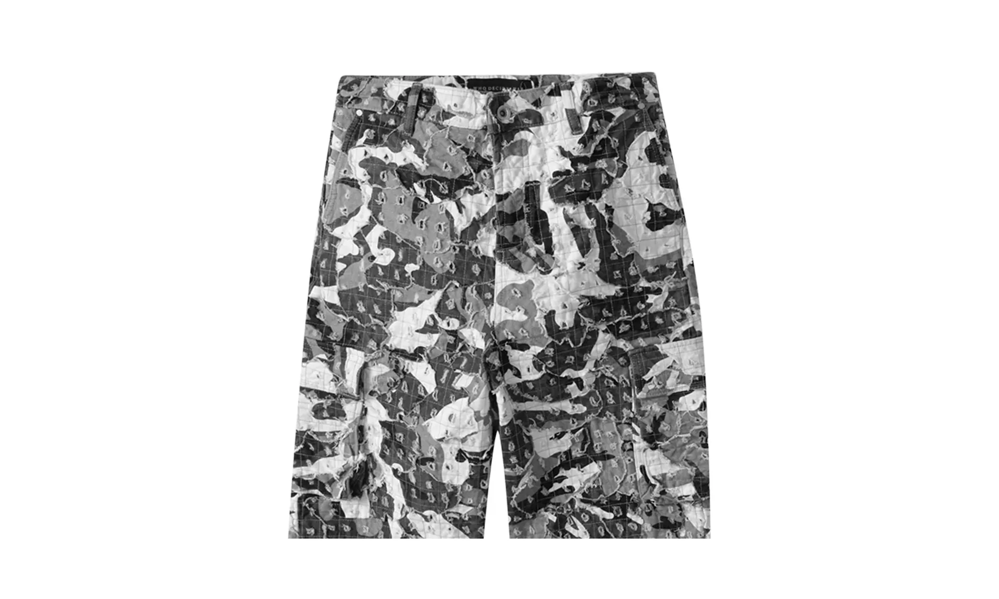 Micro Distressed Cargo Pants "Ice Camo" Q1M4M38T - Image 2