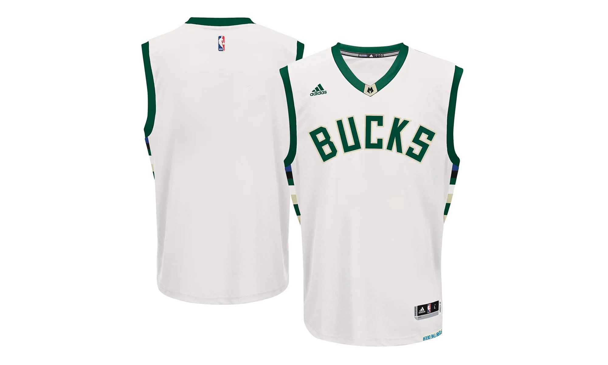 Milwaukee Bucks Swingman Jersey "White / Green" A74054 - Image 2