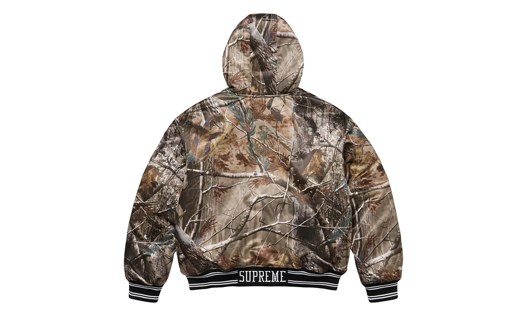Mitchell & Ness® Lined Hooded Satin Varsity Jacket "FW25 - Realtree AP Camo" SU26300 - Image 2