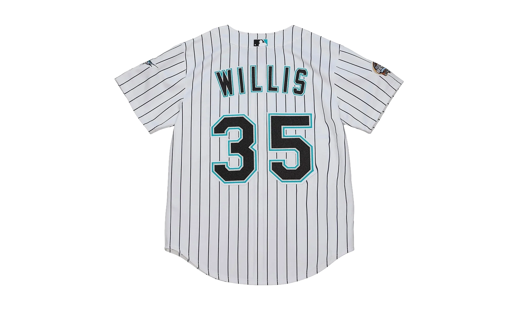 MLB Dontrelle Willis Home World Series Jersey "2003 Florida Marlins – White / Black" AJY15338 FMA03DWSWHBK - Image 2