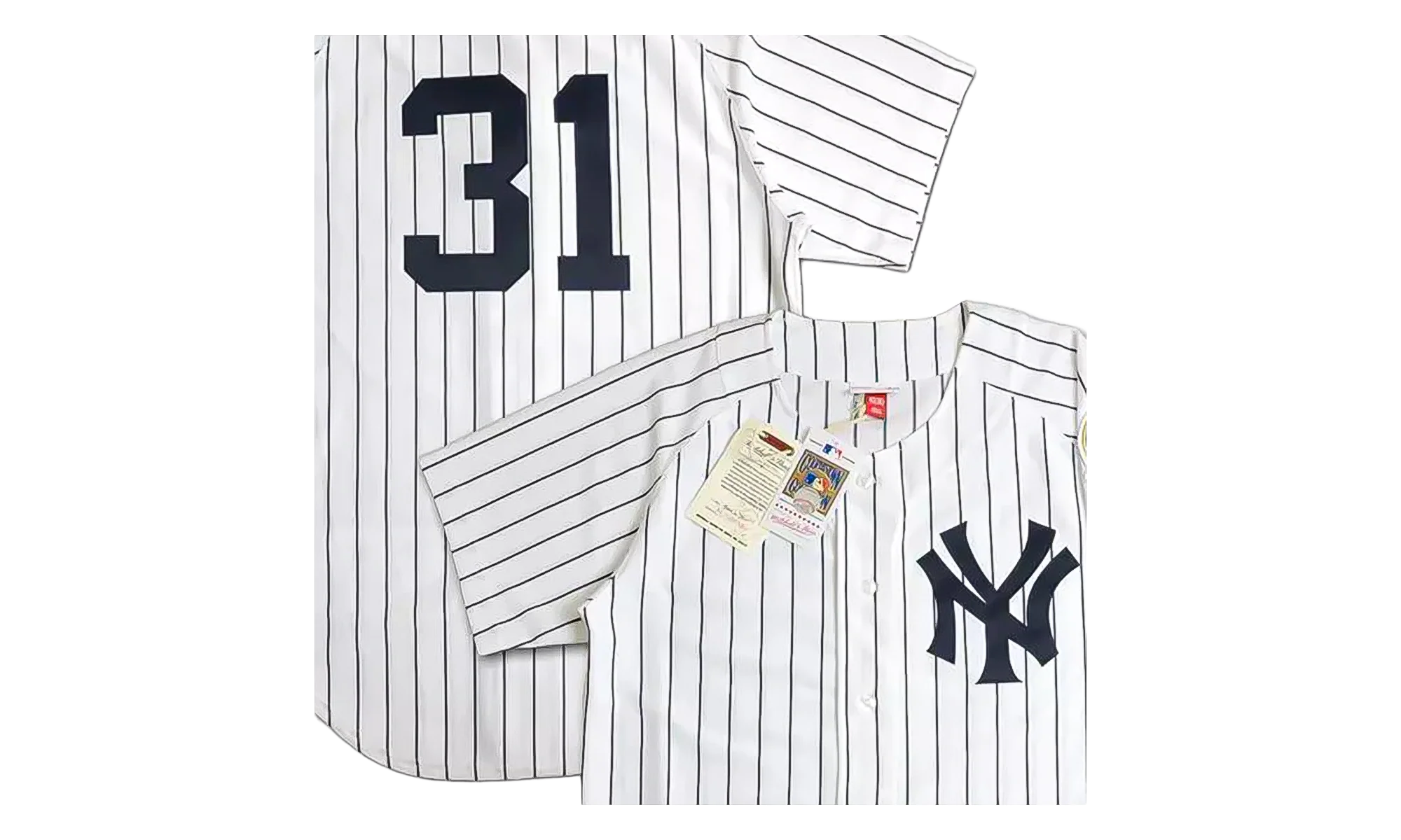 MLB Ichiro Suzuki Home Jersey "2013 New York Yankees – White / Navy" AJY15349 NYY13ISUWHNY - Image 4