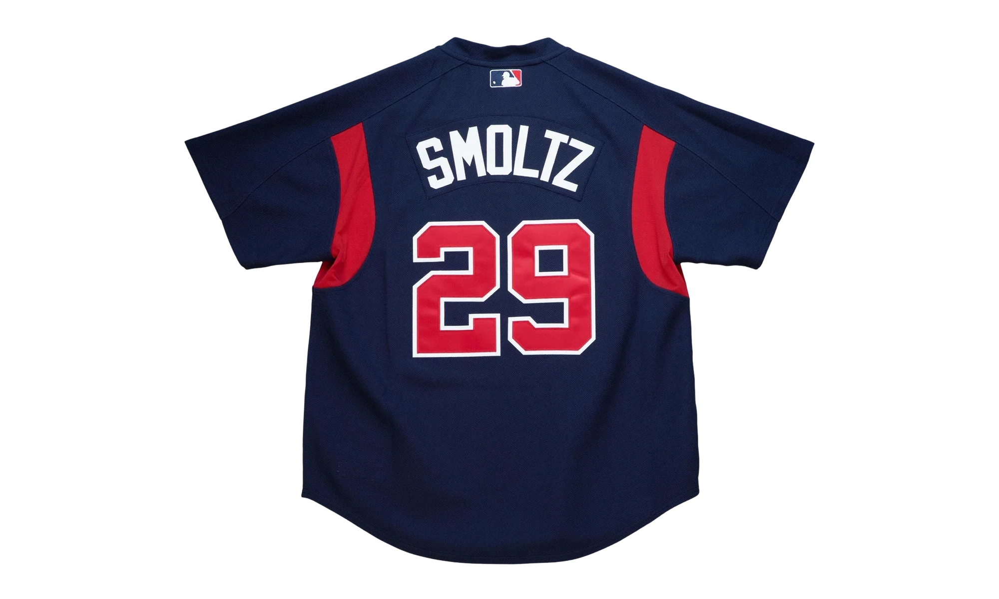 MLB John Smoltz Authentic Batting Practice Jersey "2003 Atlanta Braves – Navy" ABPJAC20009 ABRNAVY03JSM - Image 2