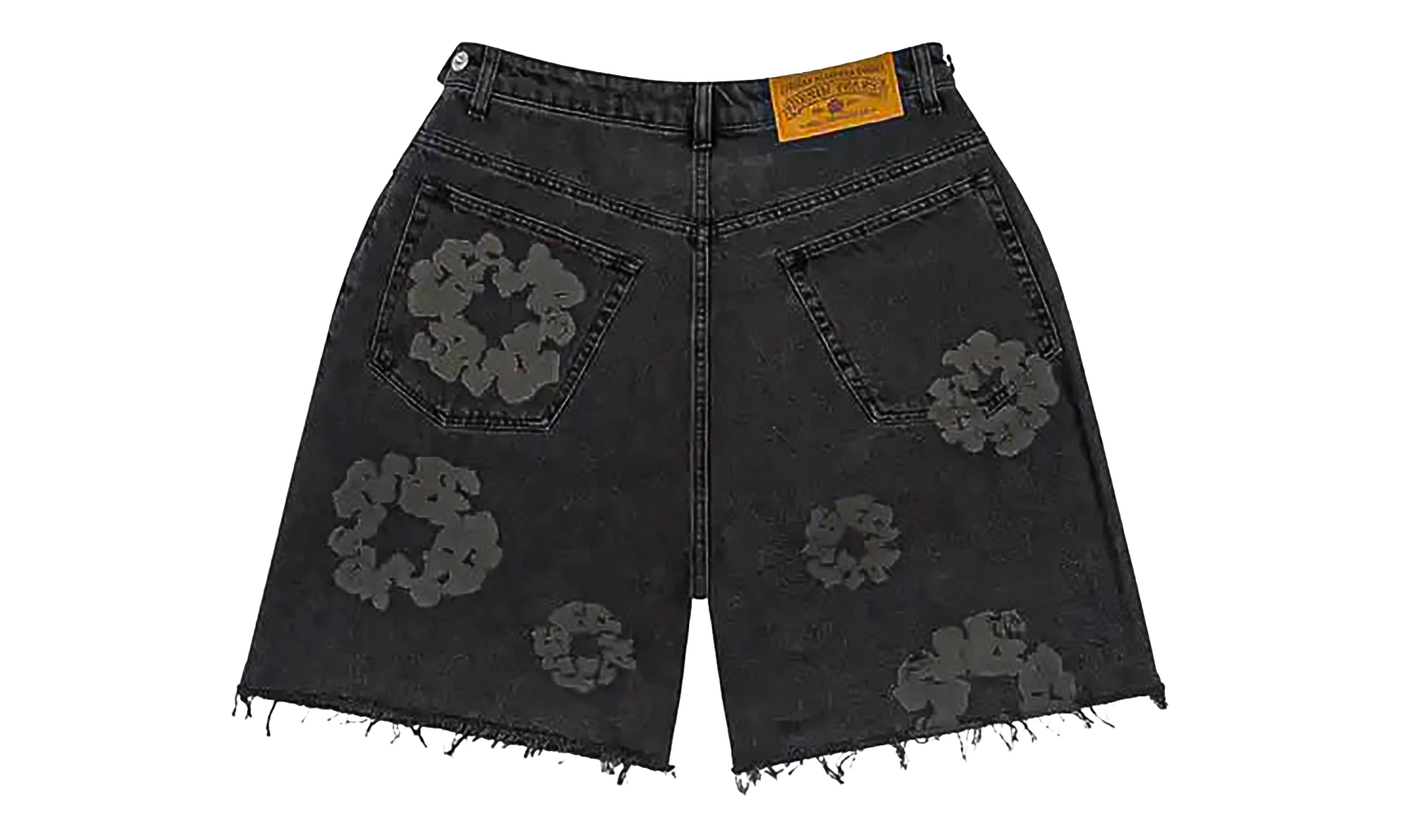 Mono Cotton Wreath Denim Shorts "Black" DT389 - Image 2