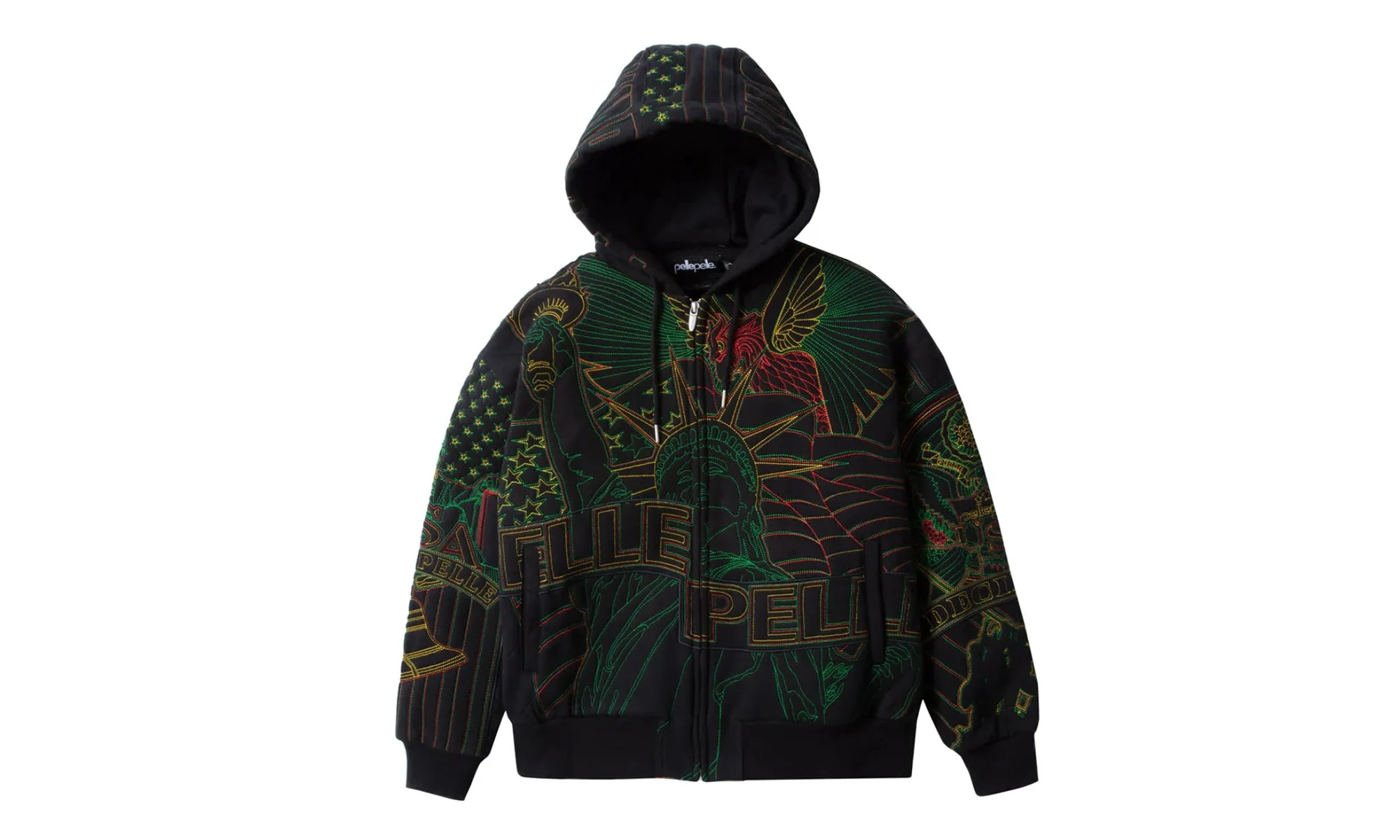 Monument Zip Up Hoodie "Pelle Pelle - Black" JLM8E92Q