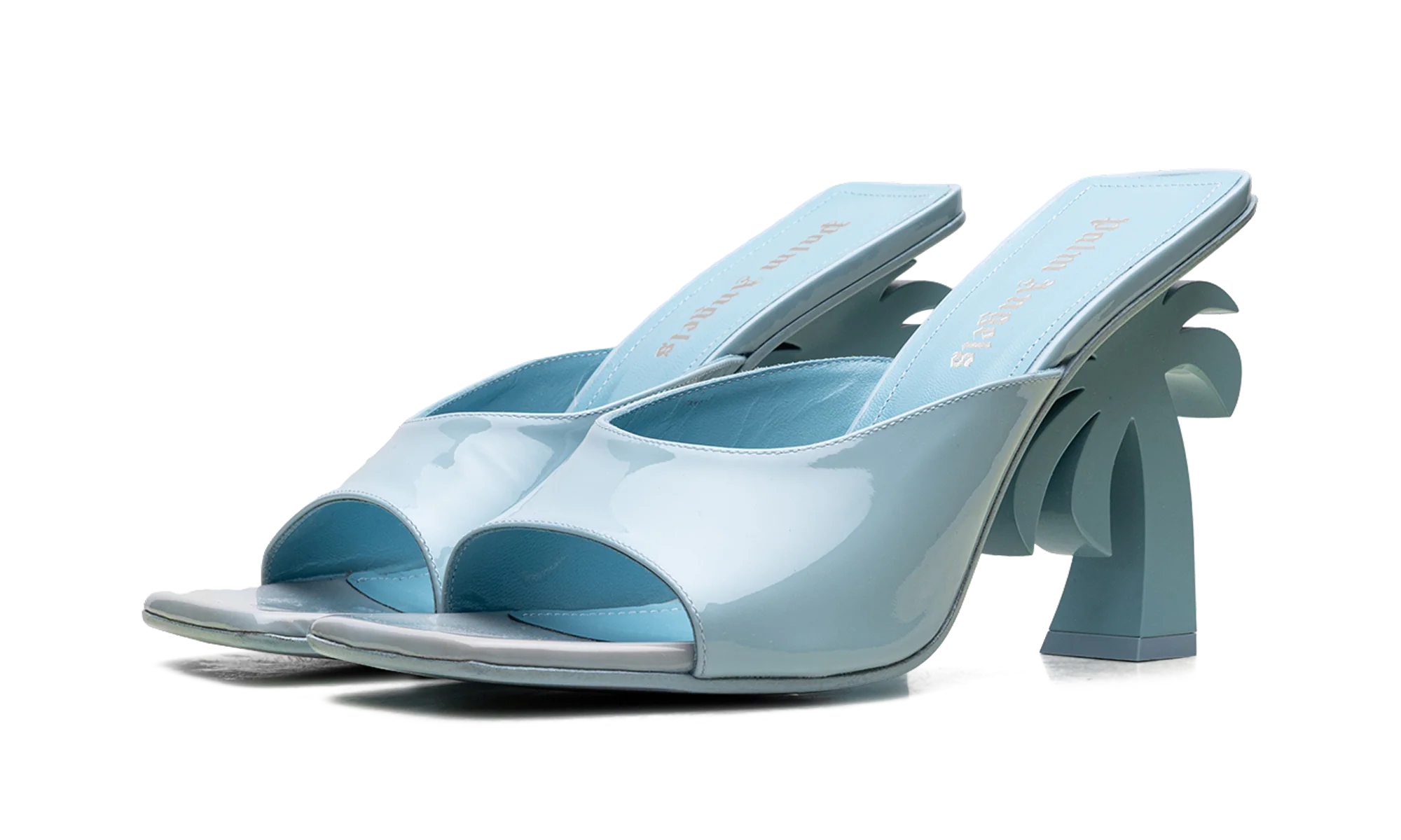 Mule Leather Heels WMNS "Blue" PWIJ003S23LEA0014000 - Image 2