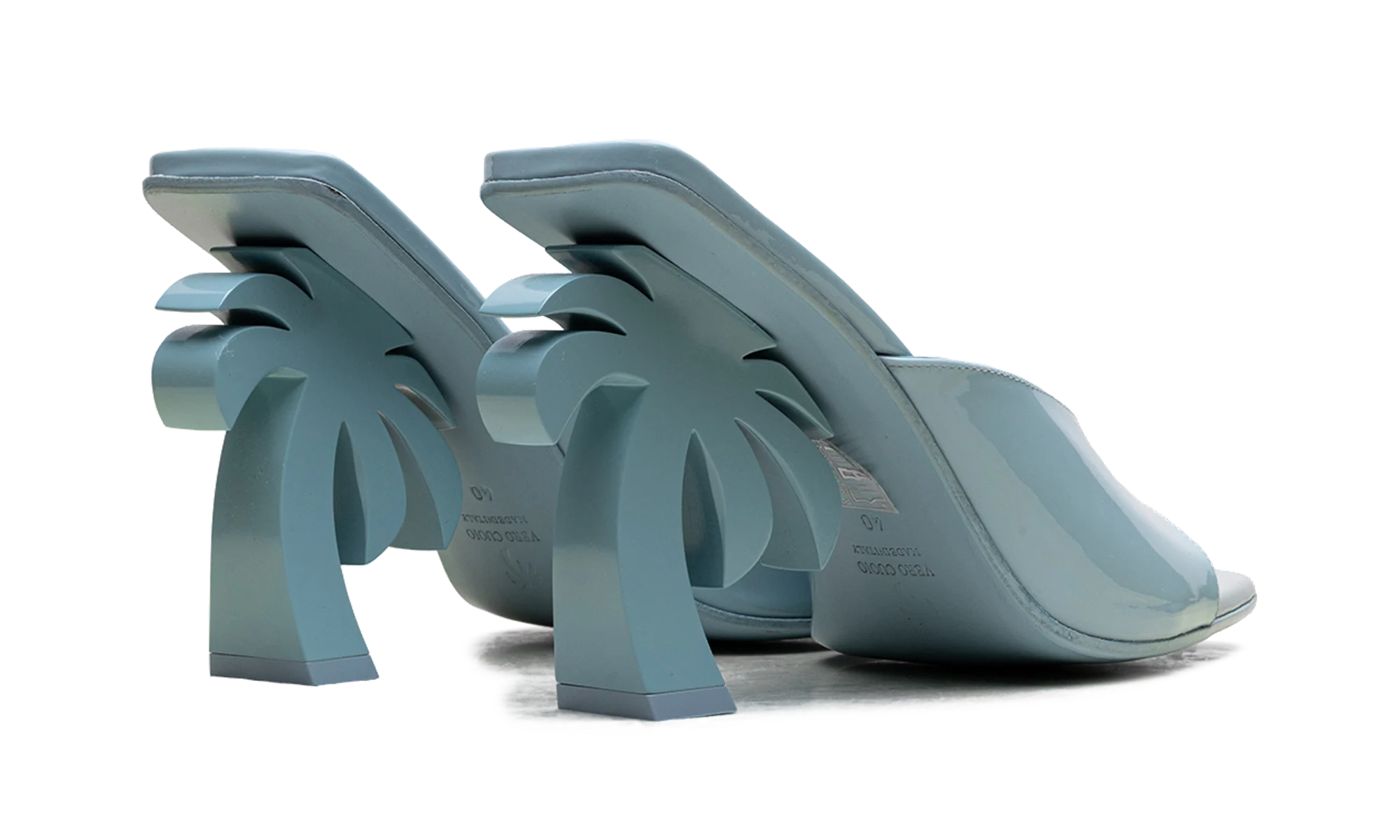 Mule Leather Heels WMNS "Blue" PWIJ003S23LEA0014000 - Image 3