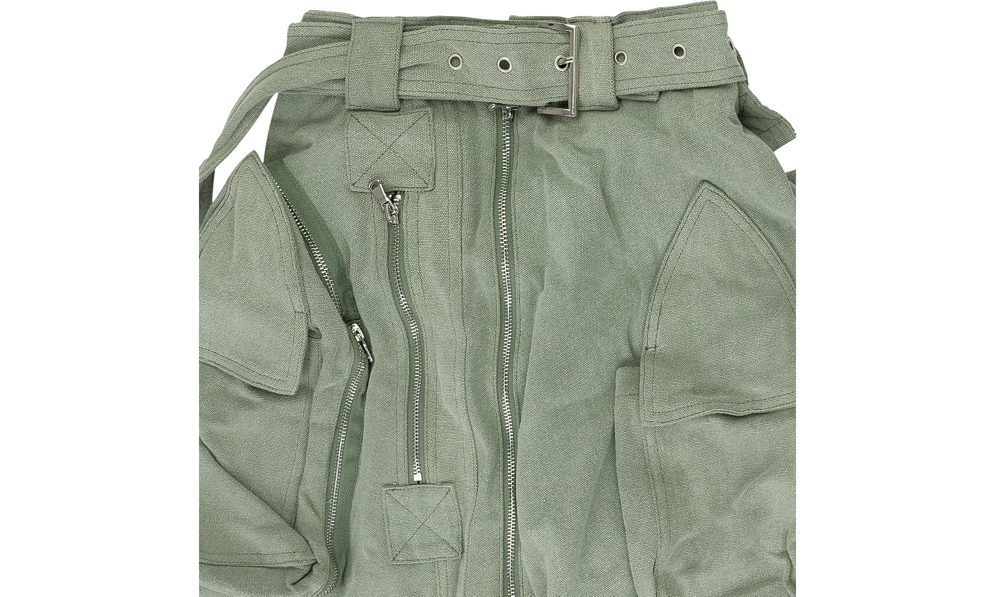 MULTI POCKET SKIRT "GREEN" 11200780011AW23 - Image 2
