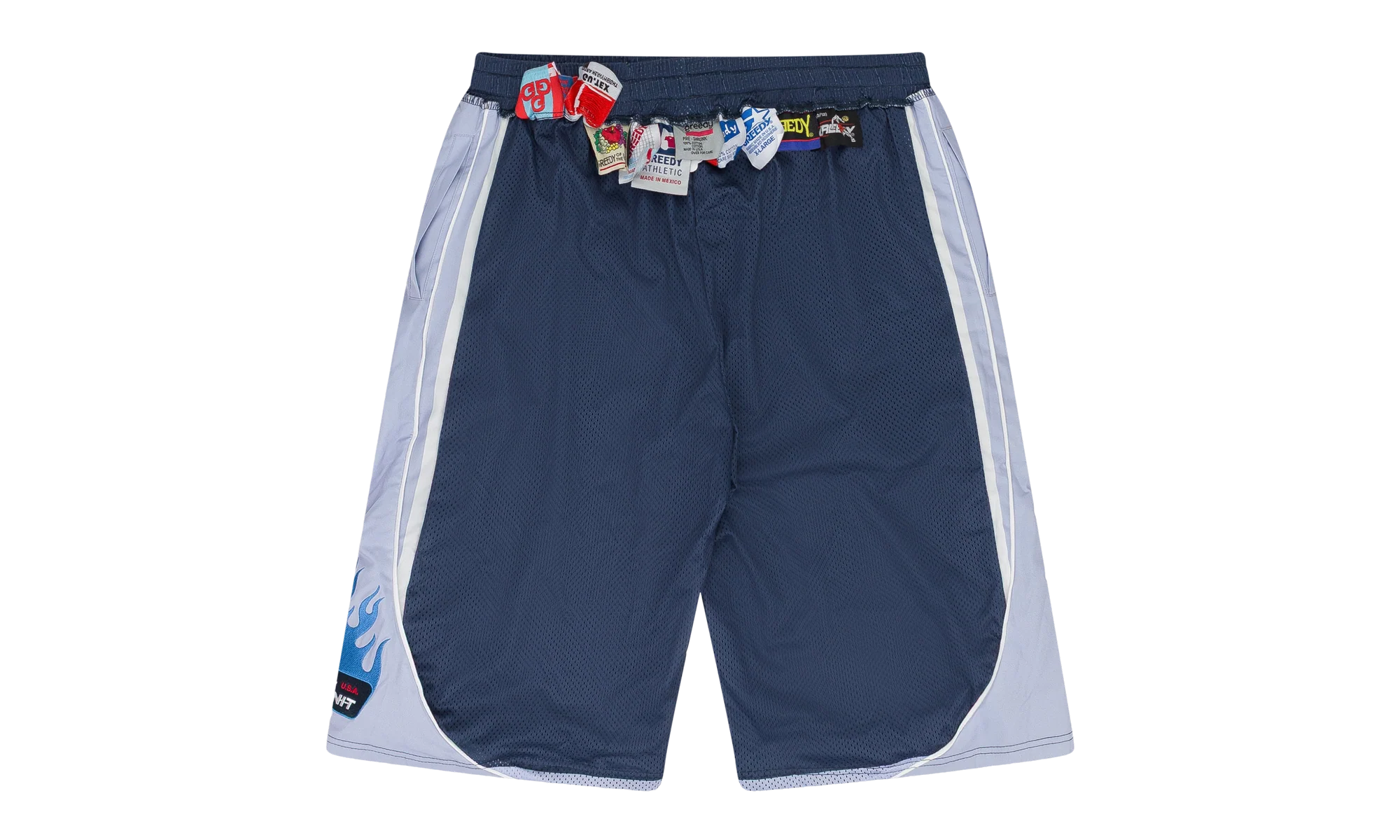 Multi Tag Gym Shorts "Blue / Silver" GUT MBTM 0006 - Image 2