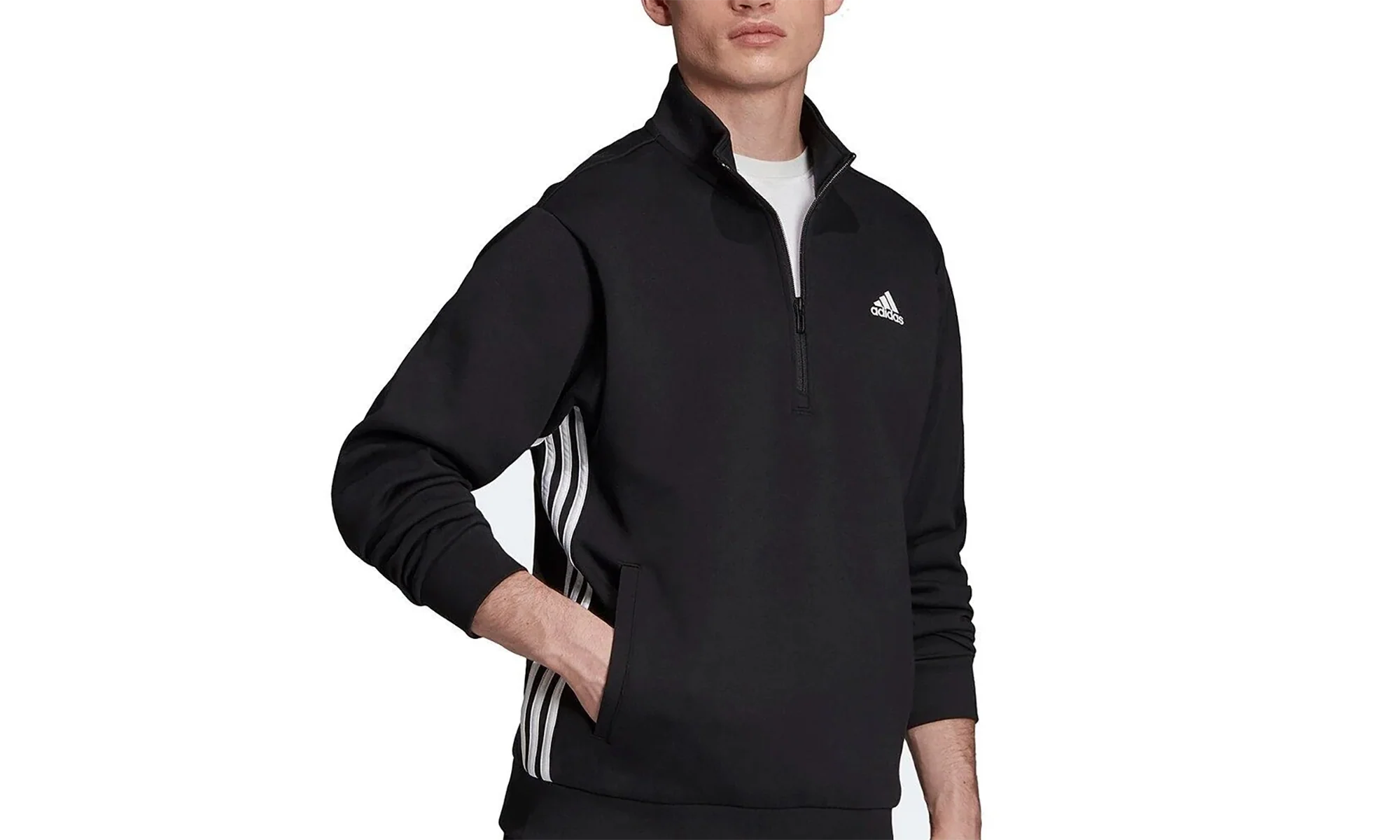 Must Haves 3-Stripes 1/2 Zip "Black / White" EB5280