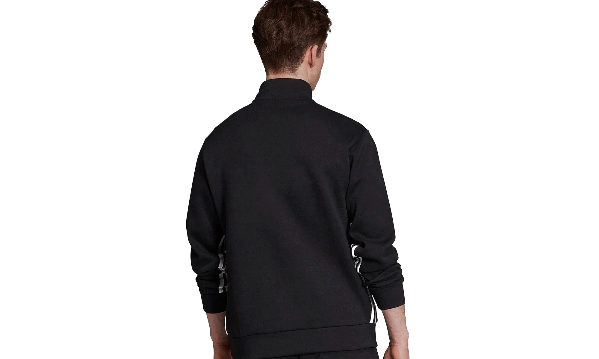 Must Haves 3-Stripes 1/2 Zip "Black / White" EB5280 - Image 2