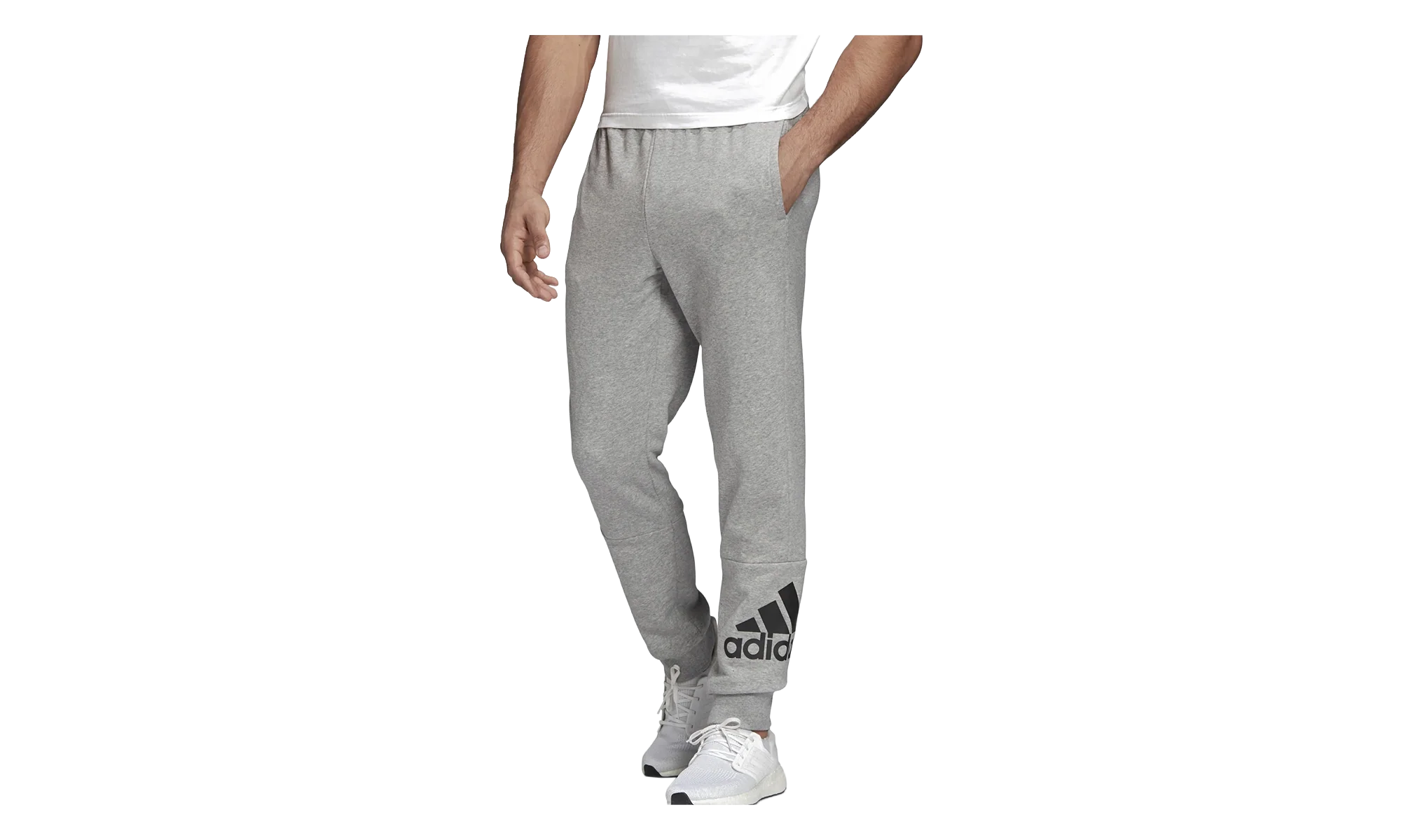 Must Haves Badge of Sport French Terry Pants "Medium Grey Heather" GC7345