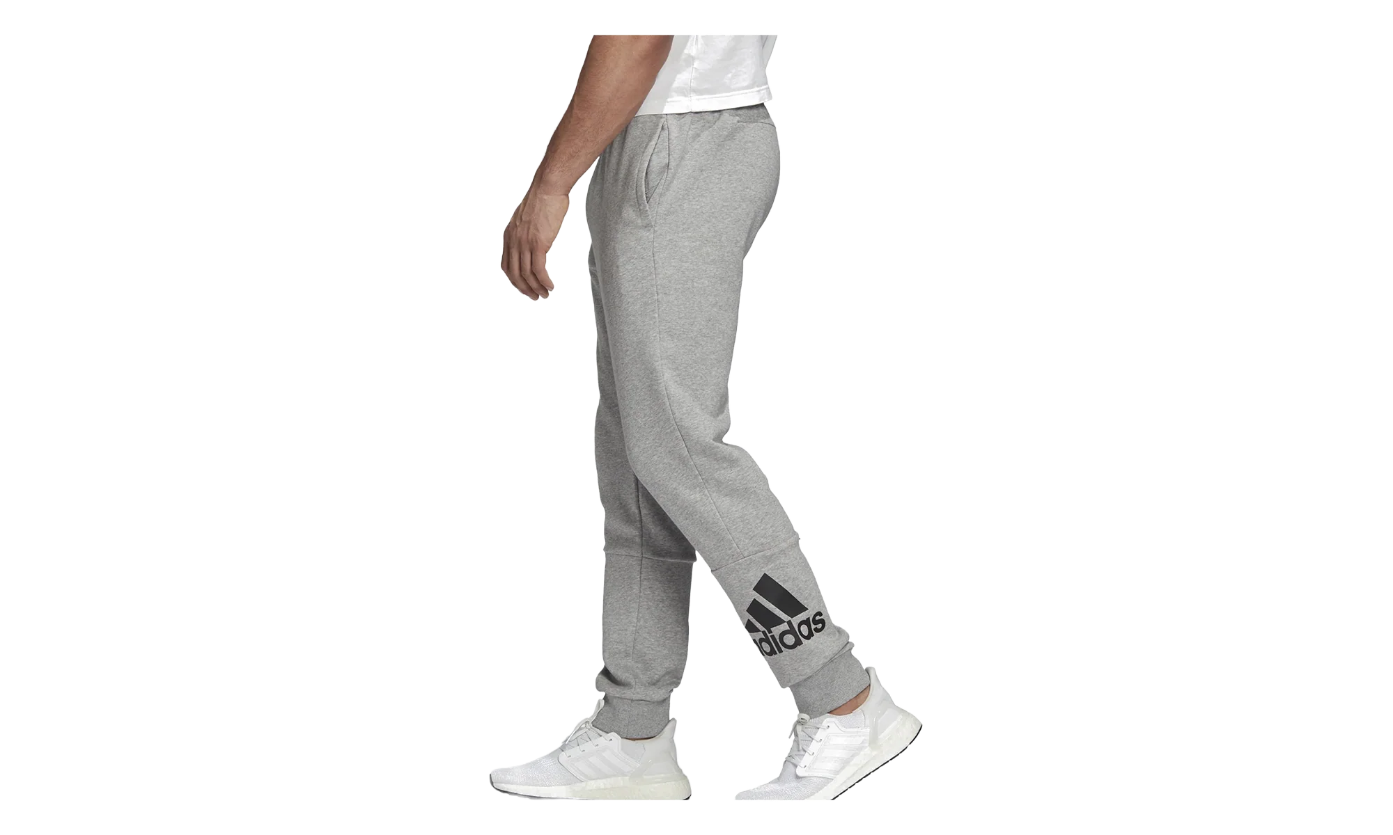 Must Haves Badge of Sport French Terry Pants "Medium Grey Heather" GC7345 - Image 2