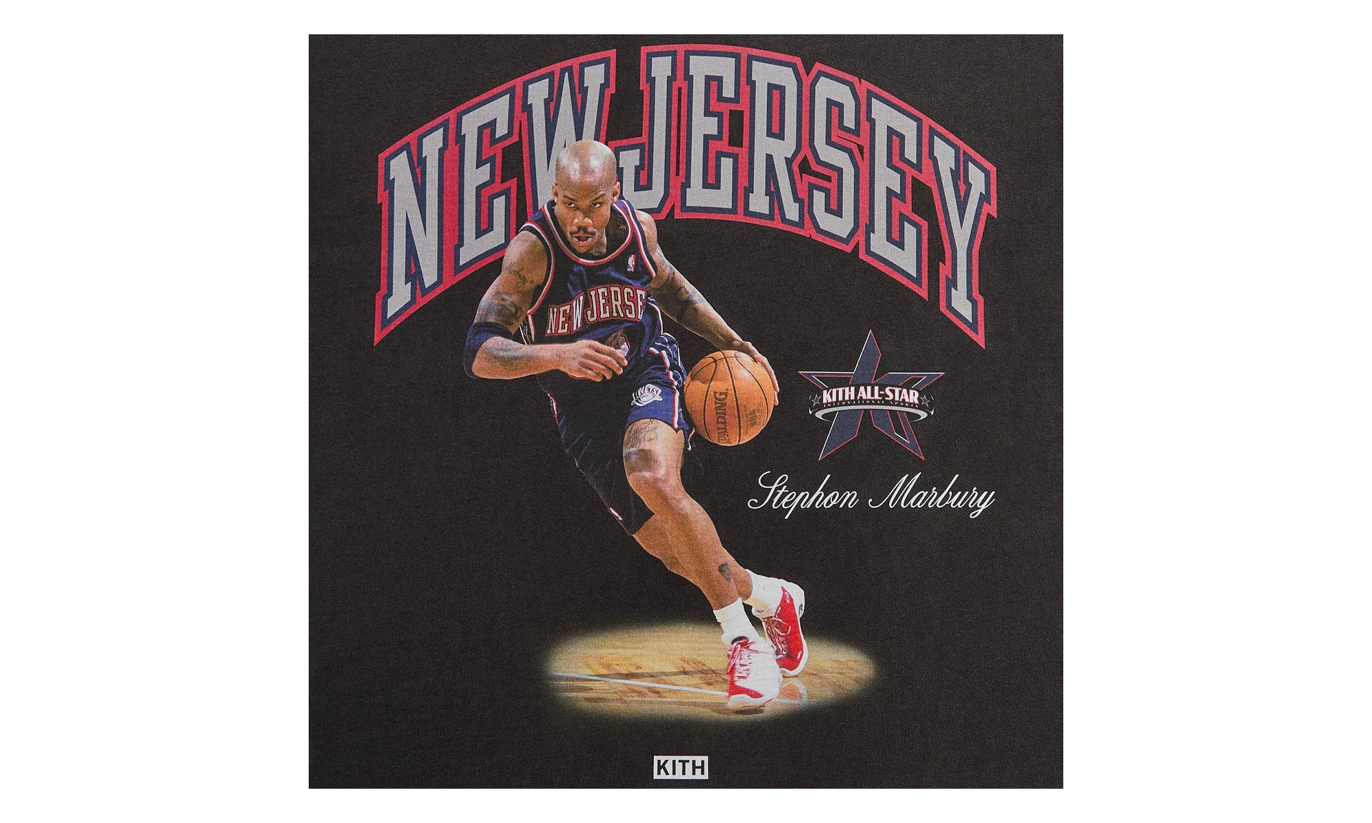 NBA All-Star NJ Nets Stephon Marbury Tee "Black" khm034970 001 - Image 2