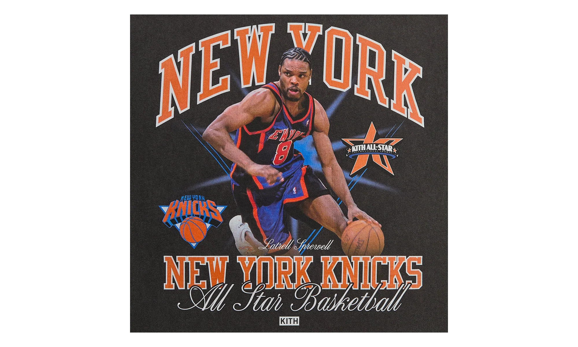 NBA All-Star NY Knicks Latrell Sprewell Tee "Black" khm034972 001 - Image 2