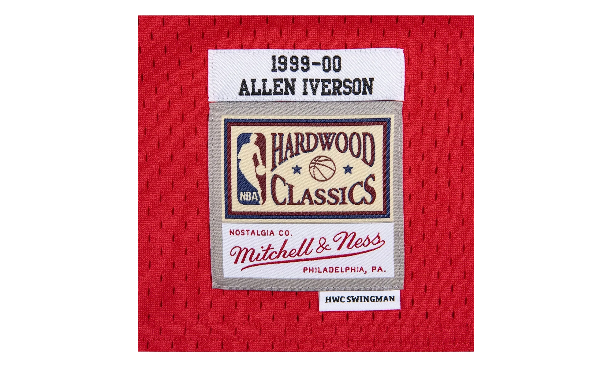 NBA Allen Iverson Reload Swingman Jersey "1999 Philadelphia 76ers - Red" SMJYCP19267 P76RED199AIV - Image 3