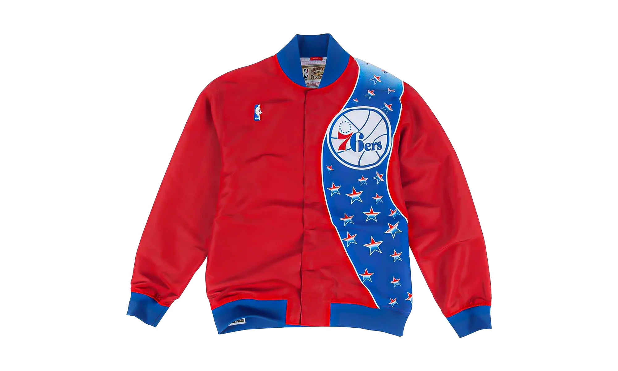 NBA Authentic Warm-Up Jacket "1993-94 Philadelphia 76ers - Red / Blue" 6056S3B1D93P76 - Image 3