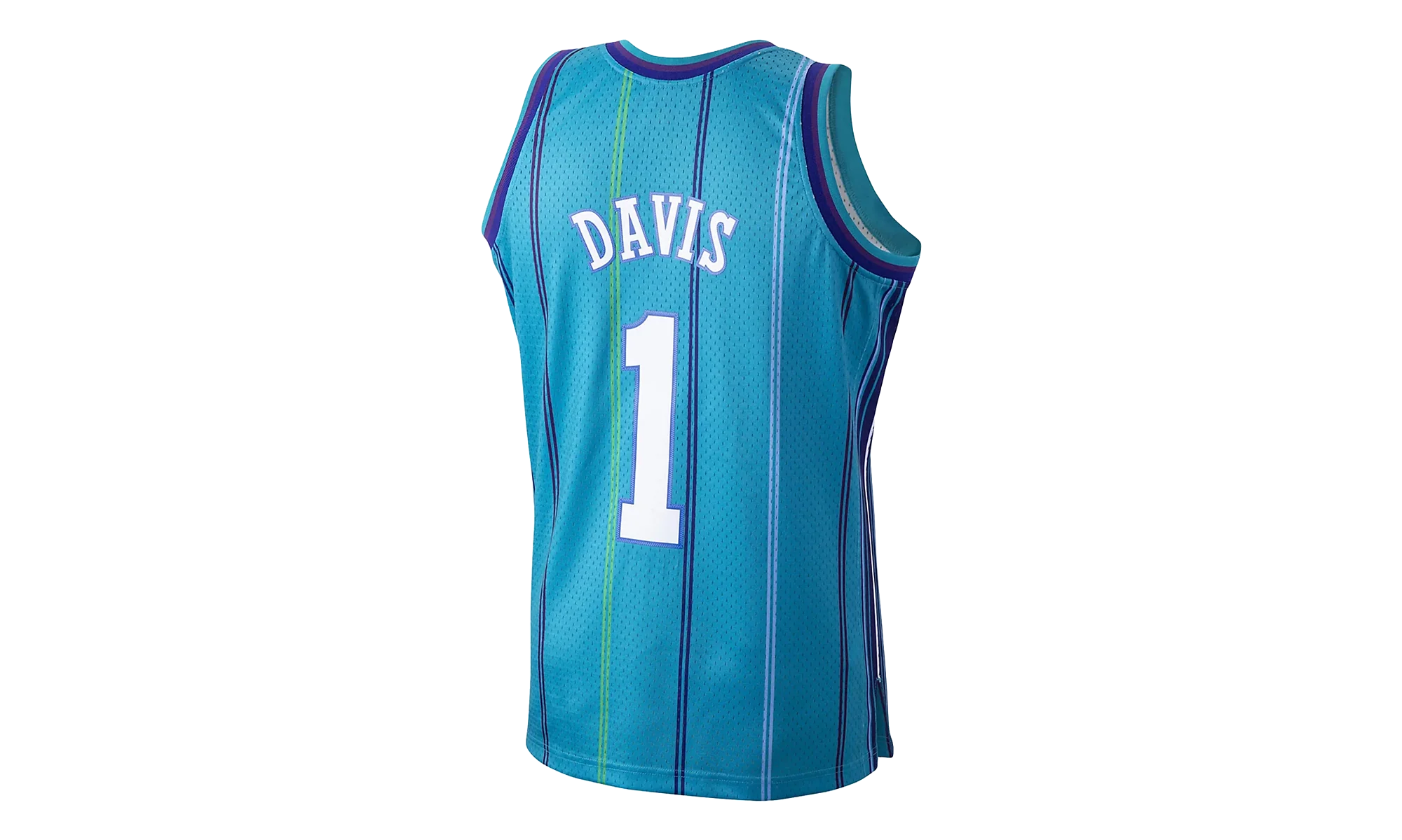 NBA Baron Davis Swingman Road Jersey "1999 Charlotte Hornets - Teal" SMJYGS18409 CHOTEAL99BDV - Image 2