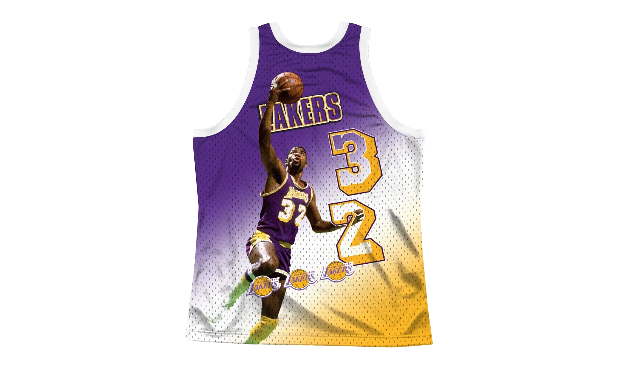 NBA Behind The Back Jersey "Los Angeles Lakers Magic Johnson" MSTKMI19002 LALWHITEJH - Image 2