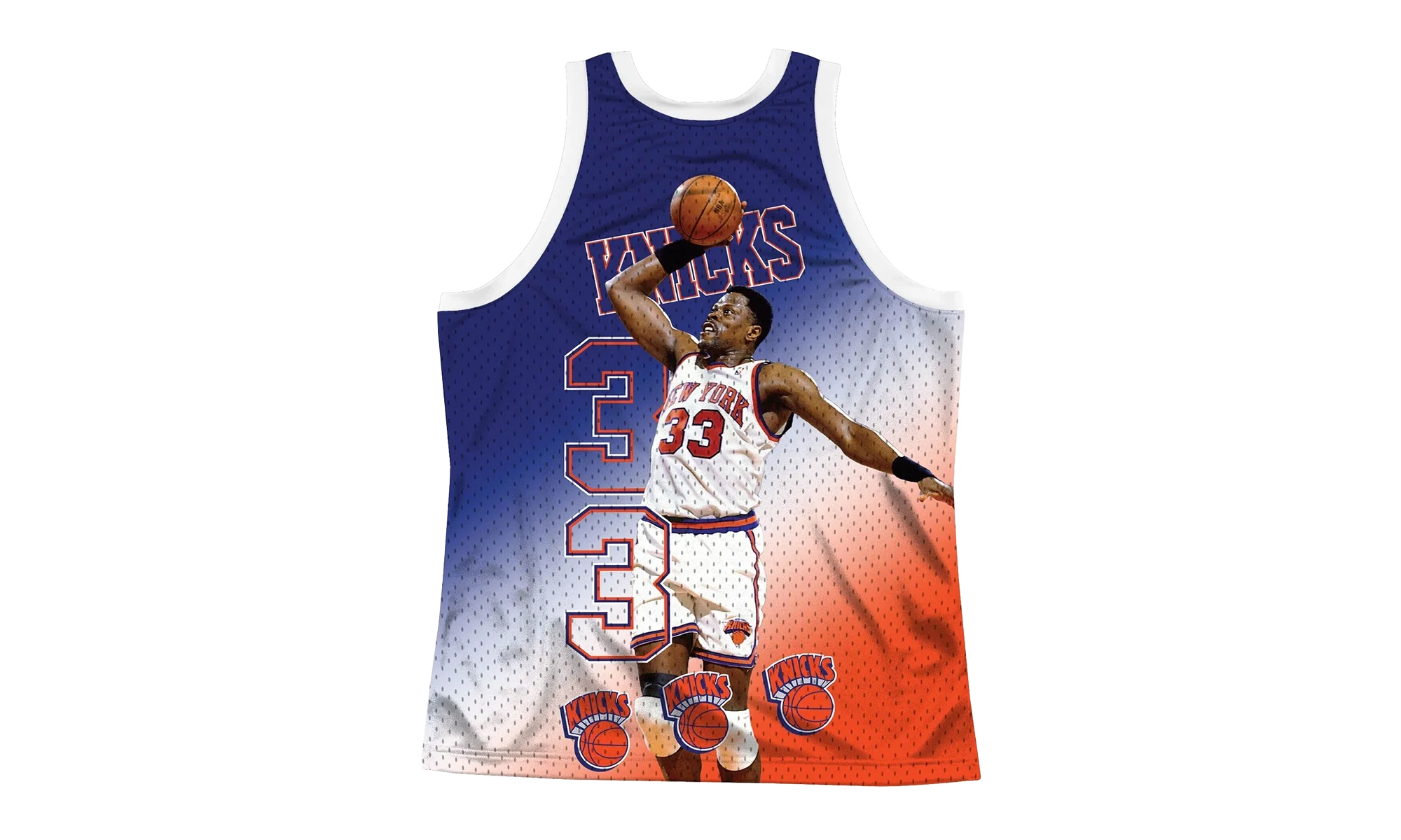 NBA Behind The Back Jersey "New York Knicks Patrick Ewing" MSTKMI19002 NYKWHITPEW - Image 2
