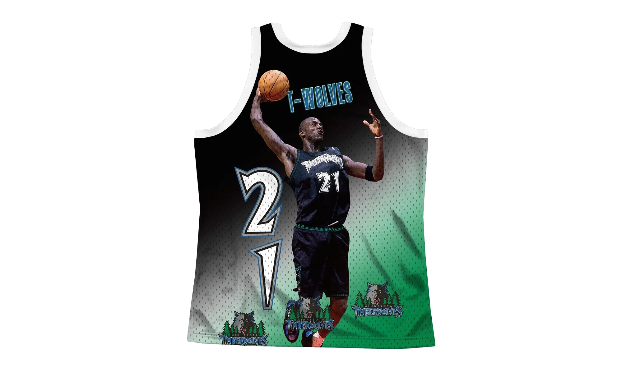 NBA Behind The Back Jersey "Timberwolves Kevin Garnett" MSTKMI19002 MTIWHITKGA - Image 2