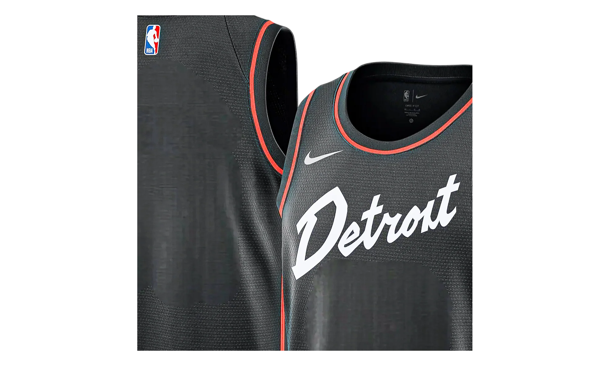 NBA City Swingman Jersey "2023-24 Detroit Pistons -Black" DX8531 010 - Image 2