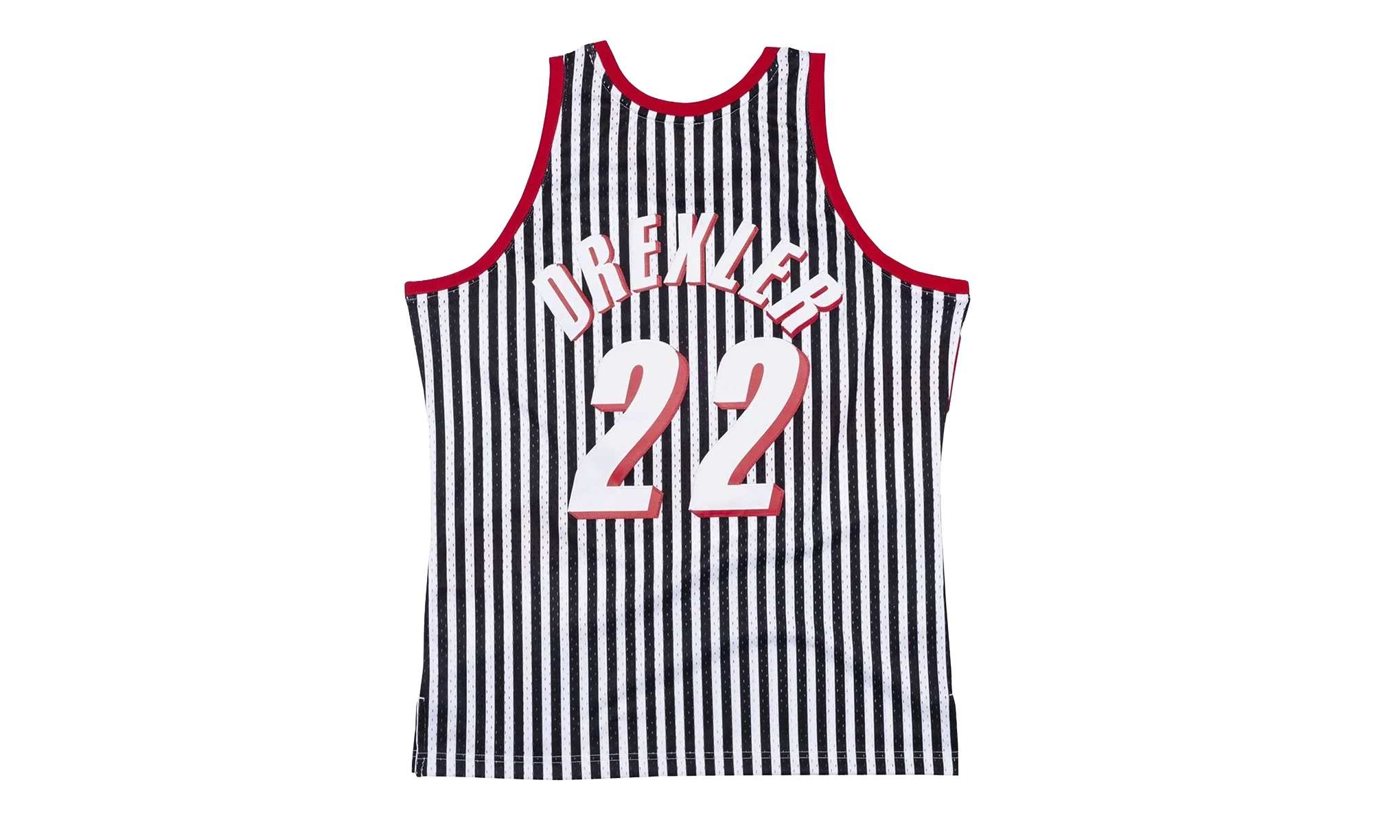 NBA Clyde Drexler Striped Swingman Jersey "1991 Portland Trail Blazers" SMJYBW19047 PTBPTBK91CDR - Image 2