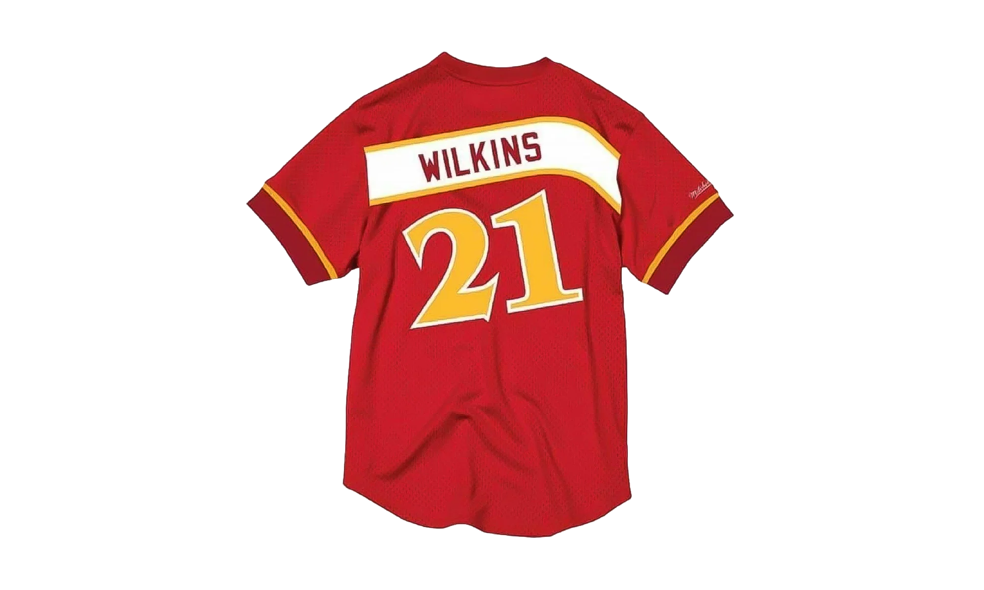 NBA Dominique Wilkins Name & Number Mesh Crewneck Shirt "Atlanta Hawks - Red" BA8X4G AHA R KUP - Image 2