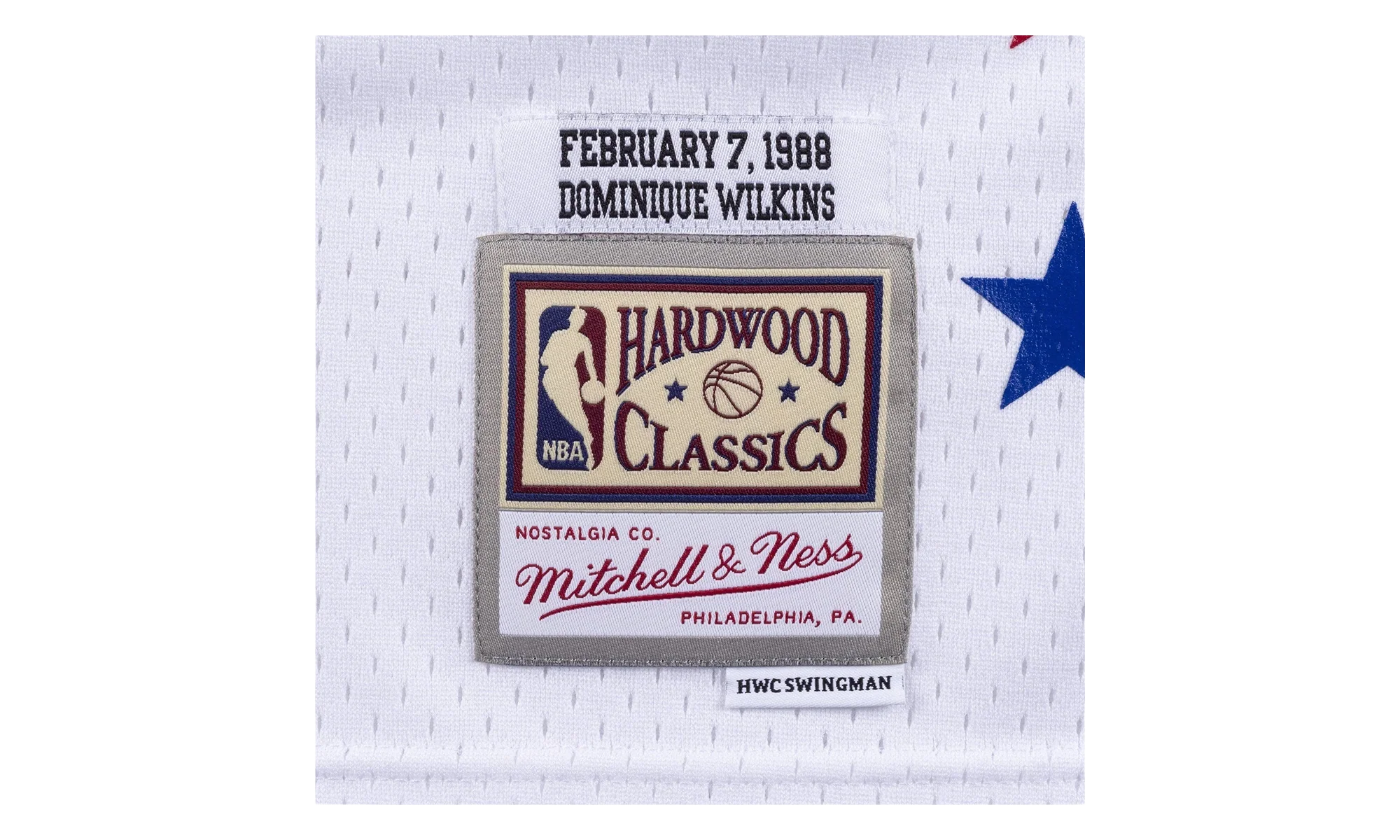 NBA Dominique Wilkins Swingman Jersey "1988 All-Star - White" SMJYBW18018 ASEWHIT88DWI - Image 3