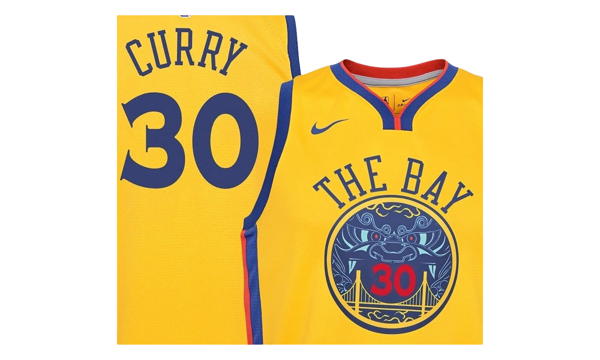 NBA Golden State Warriors Chinese Heritage Jersey "Stephen Curry - Yellow" 9Z2B7BY1P CURRY - Image 2