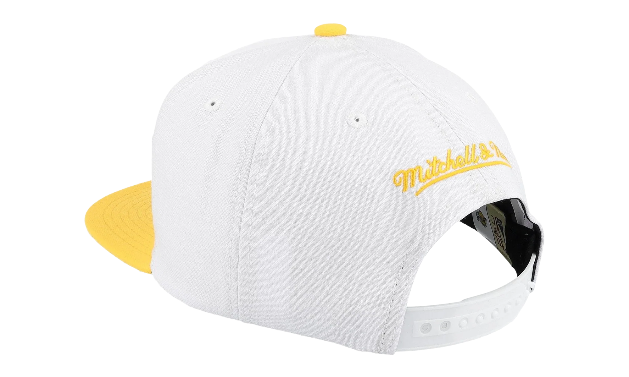 NBA Hardwood Classics 00-02 Champ Flipside Snapback Cap "Los Angeles Lakers - White / Yellow" HS8705 LALWHYW - Image 2