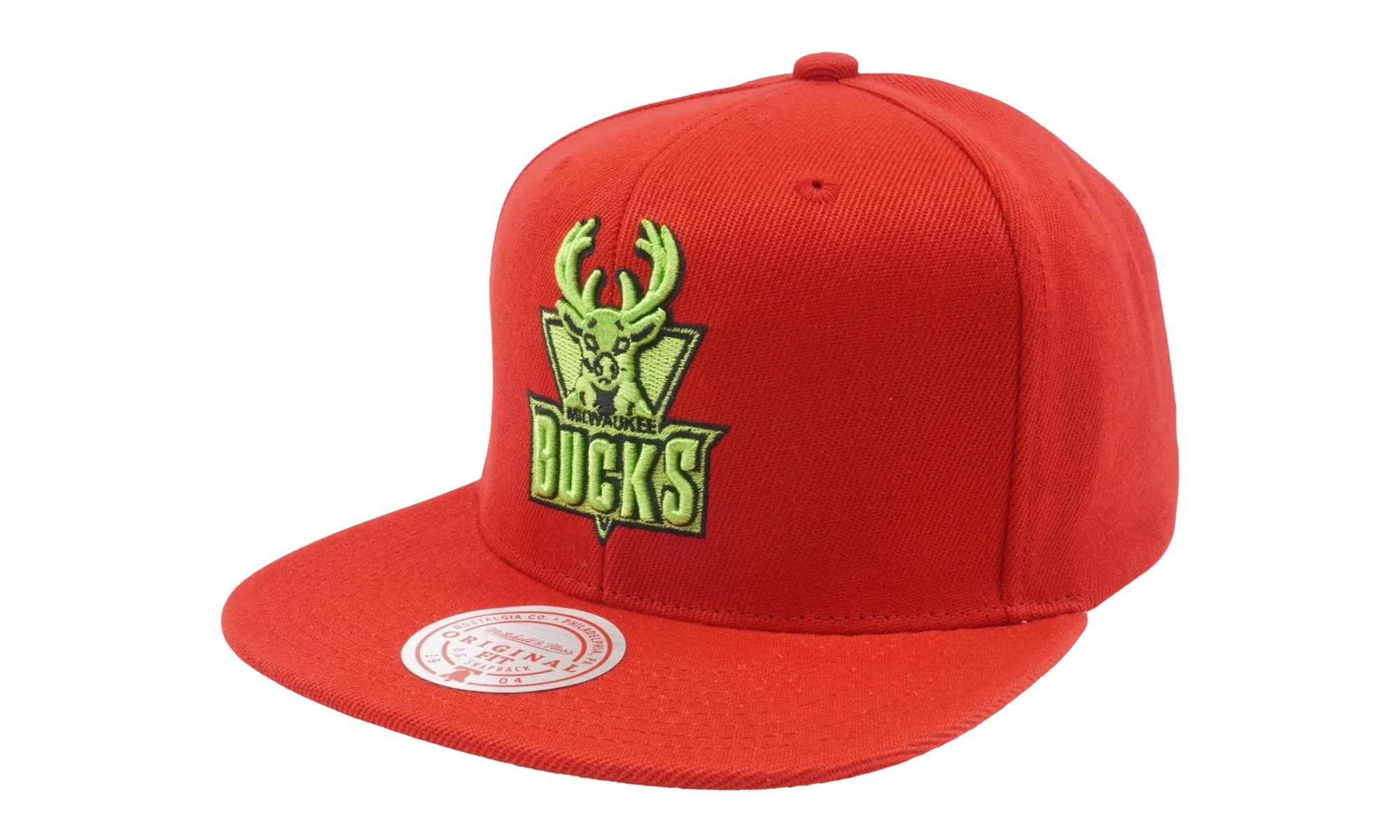NBA Hardwood Classics Reverse Candy Apple Snapback Cap "Milwaukee Bucks - Red" 6HSSMM21056 MBURED1 - Image 2