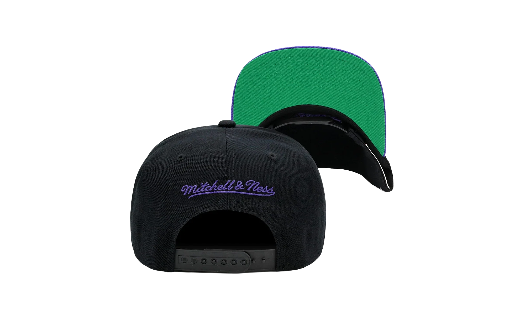 NBA Hardwood Classics Script 2.0 Snapback Cap "Utah Jazz - Black" HHSS3282 UJAYYPPPBLCK - Image 2