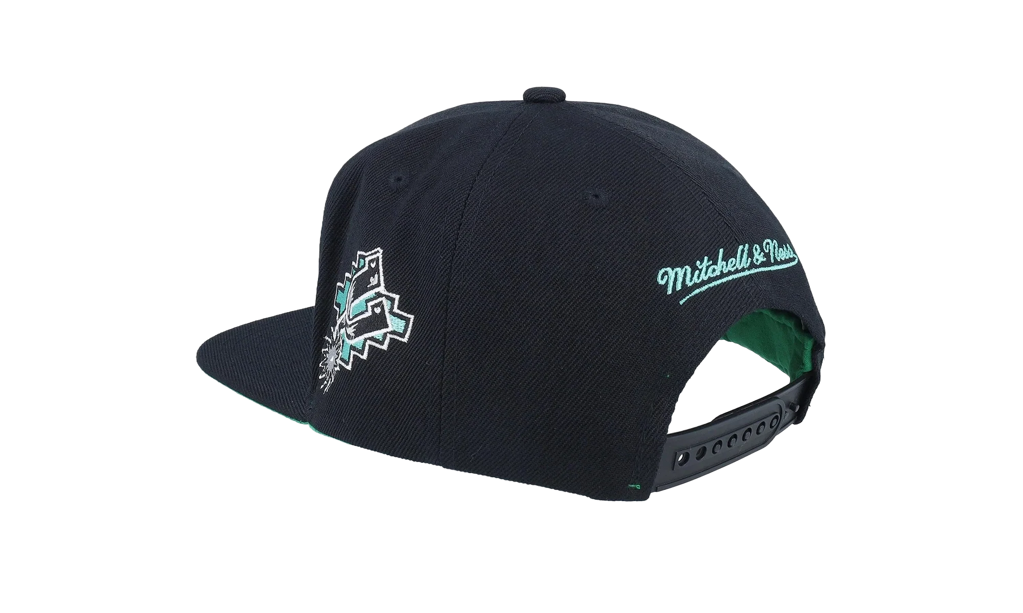 NBA Hardwood Classics Triple Play Snapback Cap "San Antonio Spurs - Black" HS8578 SASBLCK - Image 2