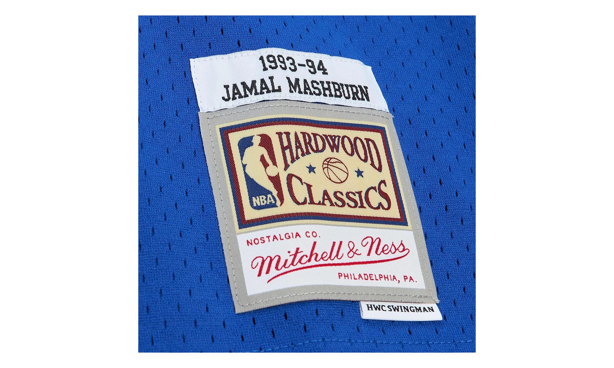 NBA Jersey "1993 Dallas Mavericks Jamal Mashburn - Royal" SMJY5704 DMA93JMBROYA - Image 4