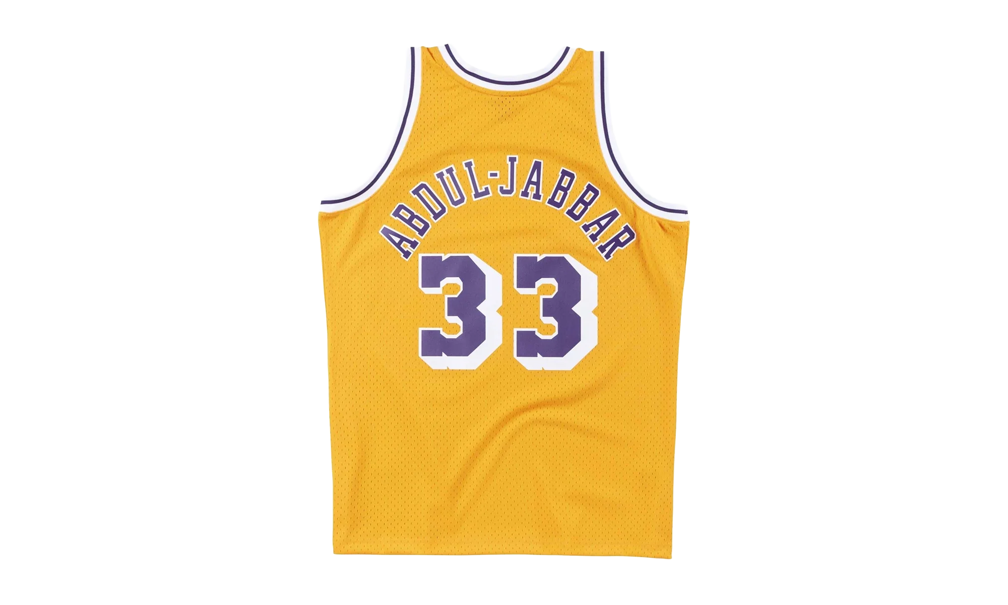 NBA Kareem Abdul-Jabbar Swingman Jersey "1984 Los Angeles Lakers - Light Gold" SMJYAC18110 LALLTGD84KAB - Image 2