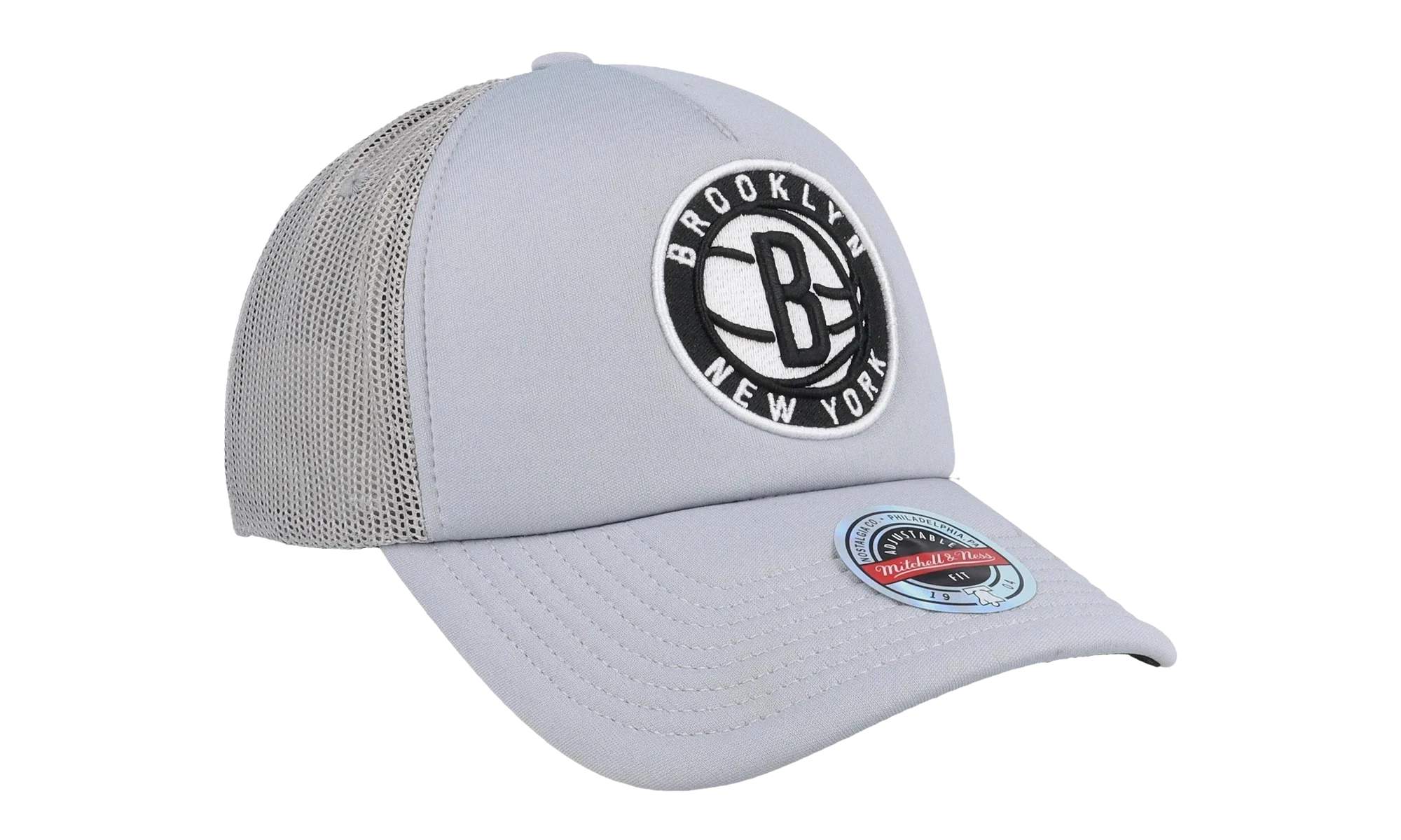 NBA Keep On Truckin Trucker Cap "Brooklyn Nets - Grey" 6HSSSH21352 BNEGREY - Image 2