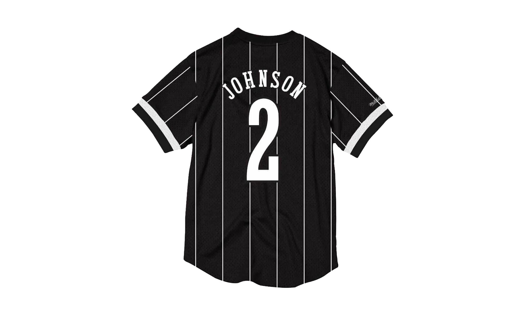 NBA Larry Johnson Name & Number Mesh Crewneck Shirt "Charlotte Hornets - Black" BA8X4G CHO K KVP - Image 2