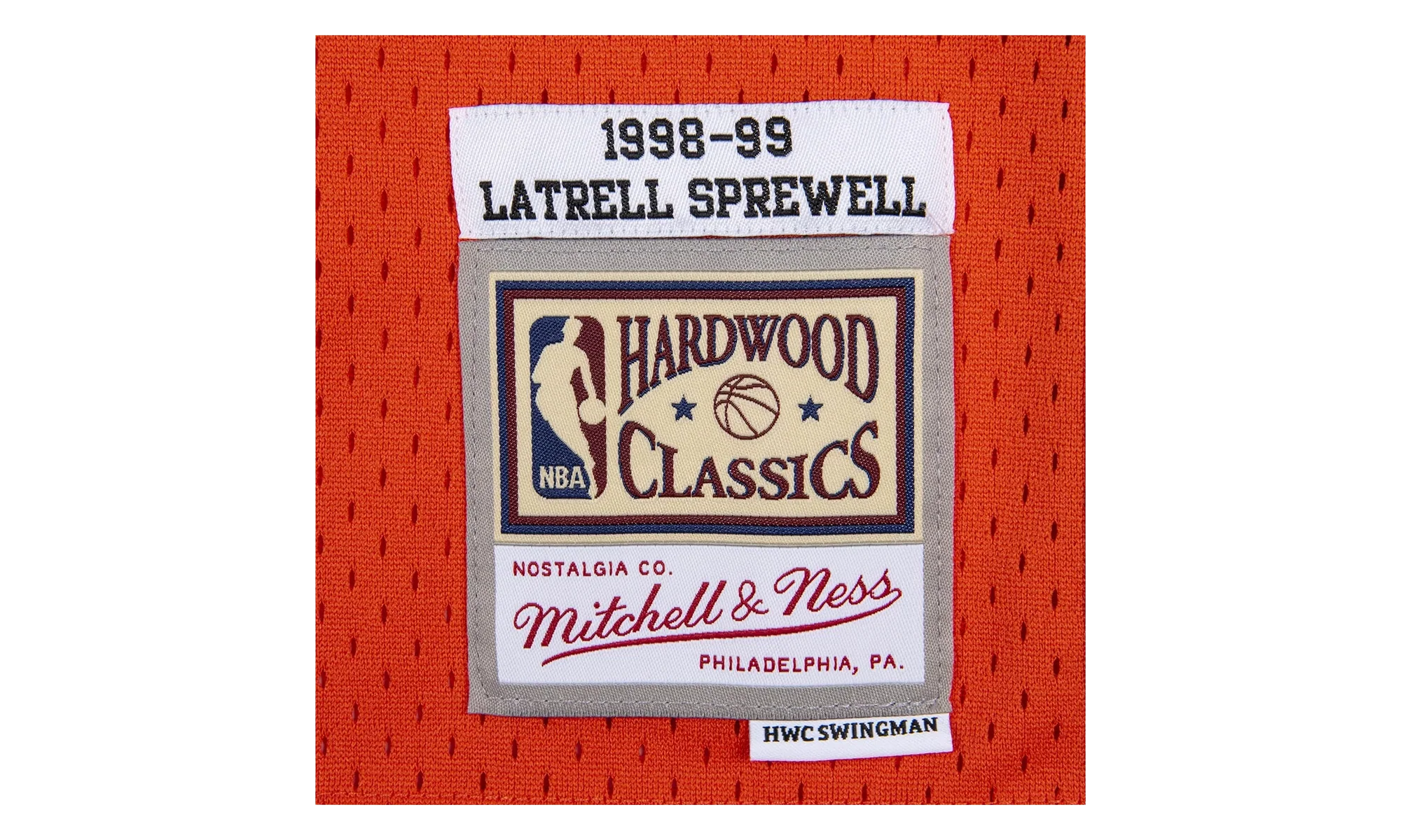 NBA Latrell Sprewell Reload Swingman Jersey "1998 New York Knicks - Orange" SMJYCP19287 NYKORAN98LSP - Image 3