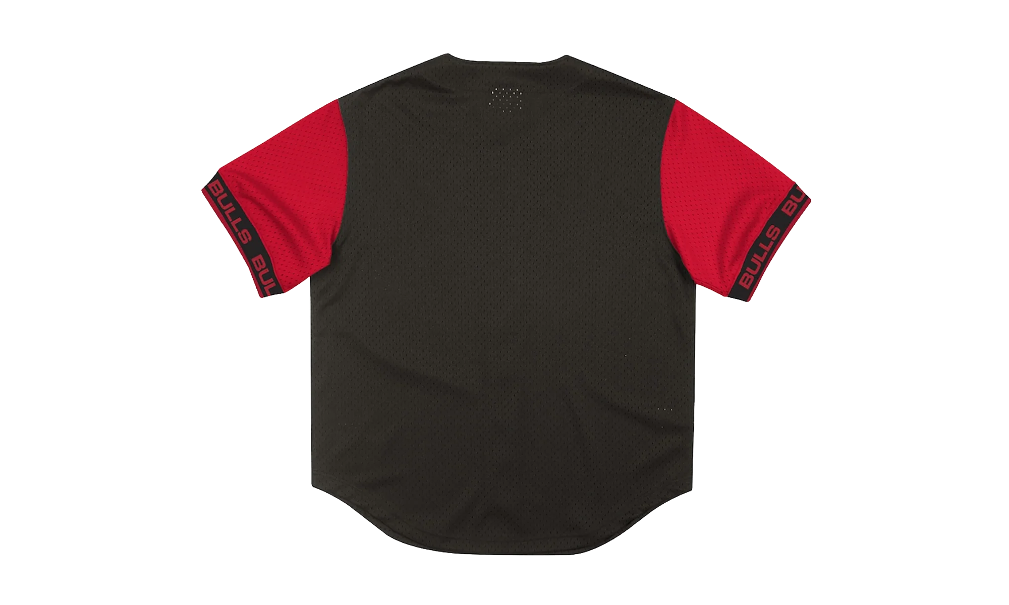 NBA Pure Shooter Mesh Button Front Shirt "Chicago Bulls - Black" MSBFAJ19017 CBUBLCK - Image 2