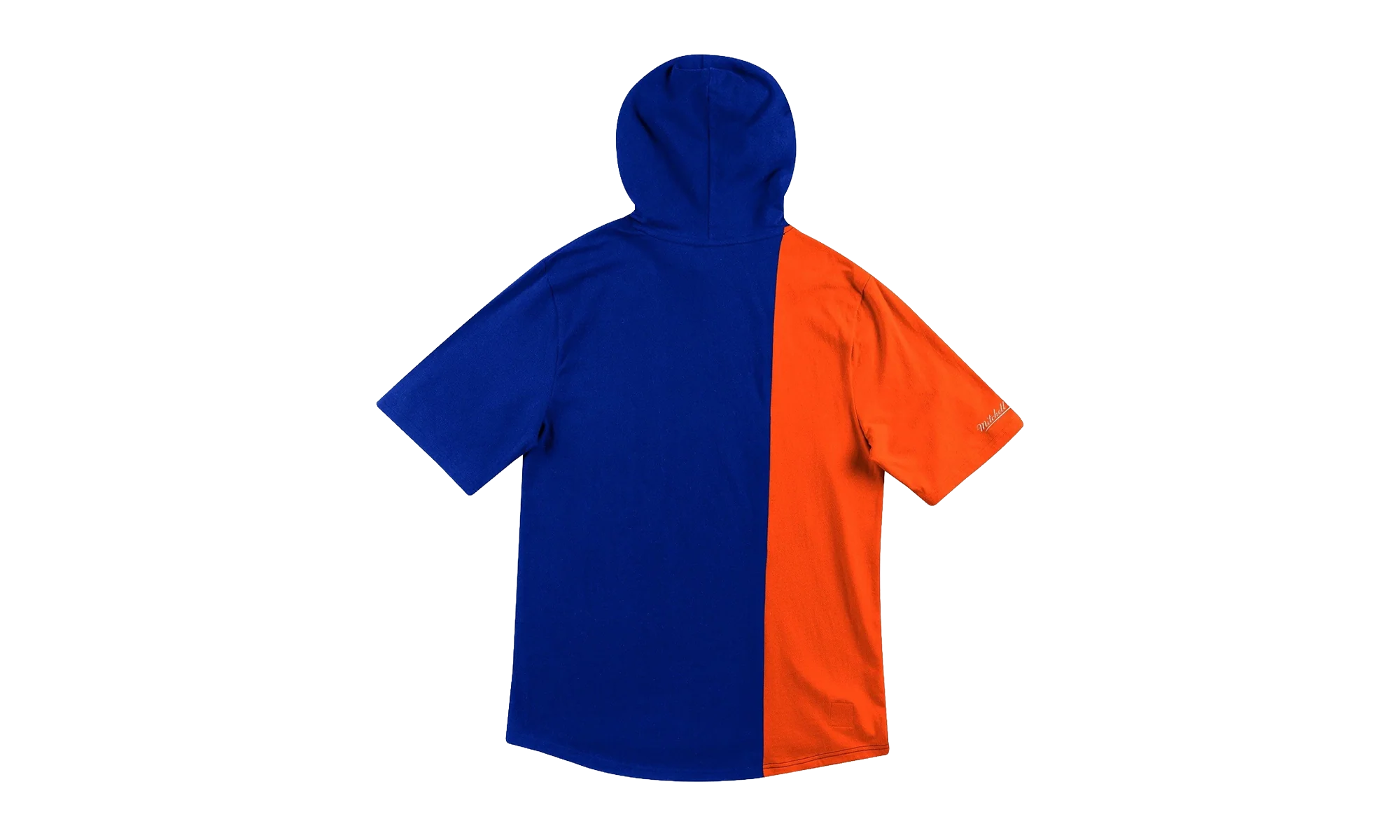 NBA Short Sleeve Split Hoodie "New York Knicks - Royal / Orange" HDSSAJ19008 NYKRYOR - Image 2