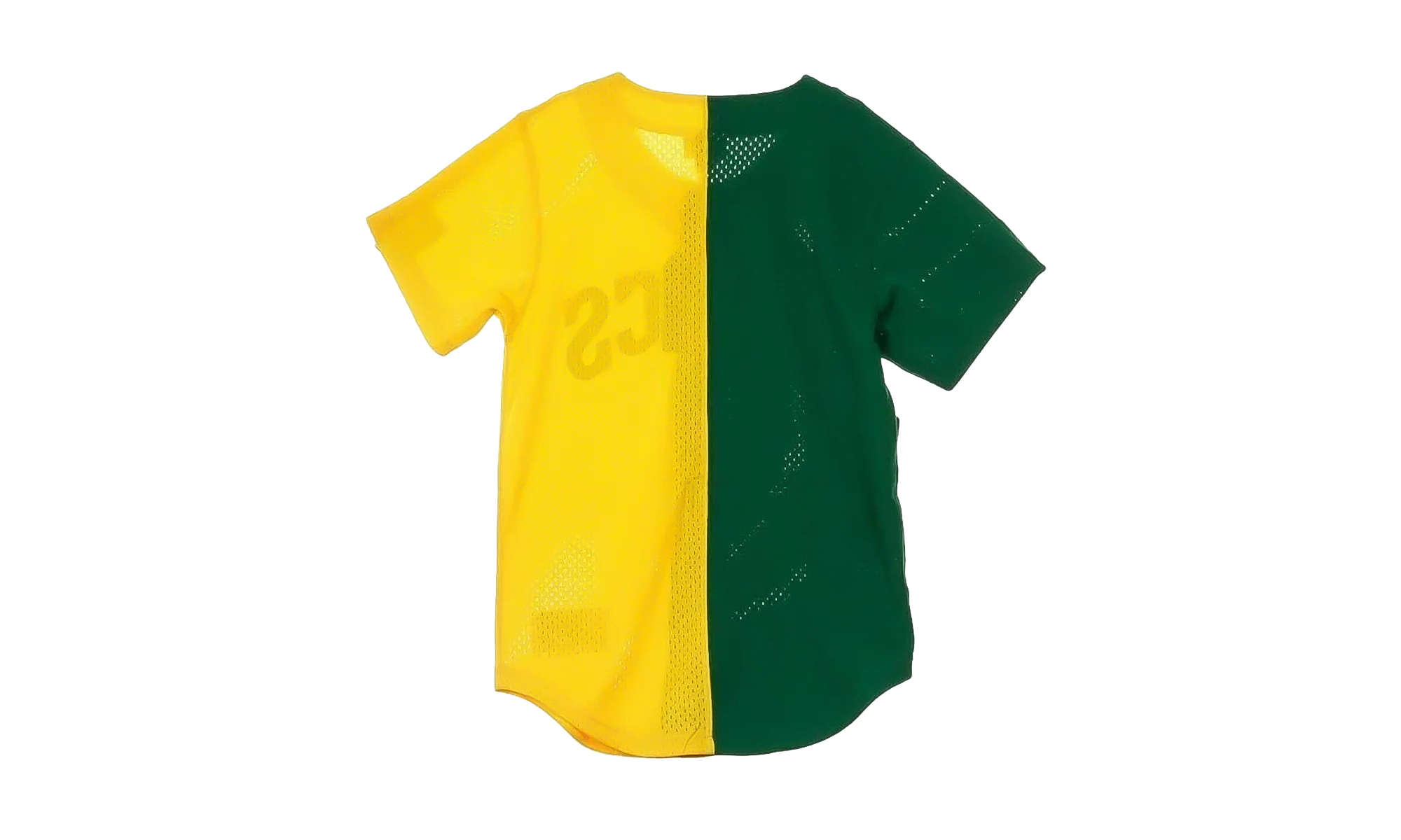 NBA Split Color Mesh Button Front Shirt "Seattle Supersonics - Green" BA88XS SSU E HF6 - Image 2