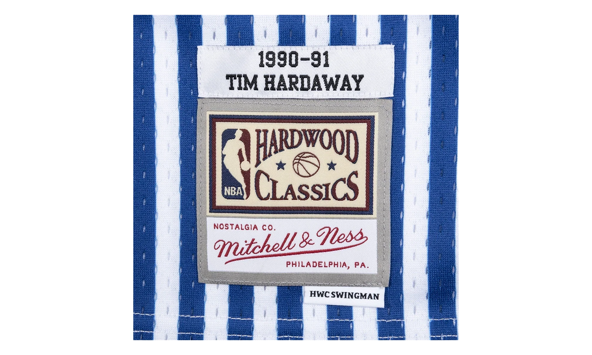 NBA Tim Hardaway Striped Swingman Jersey "1990 Golden State Warriors" SMJYBW19047 GSWPTNY90THA - Image 3